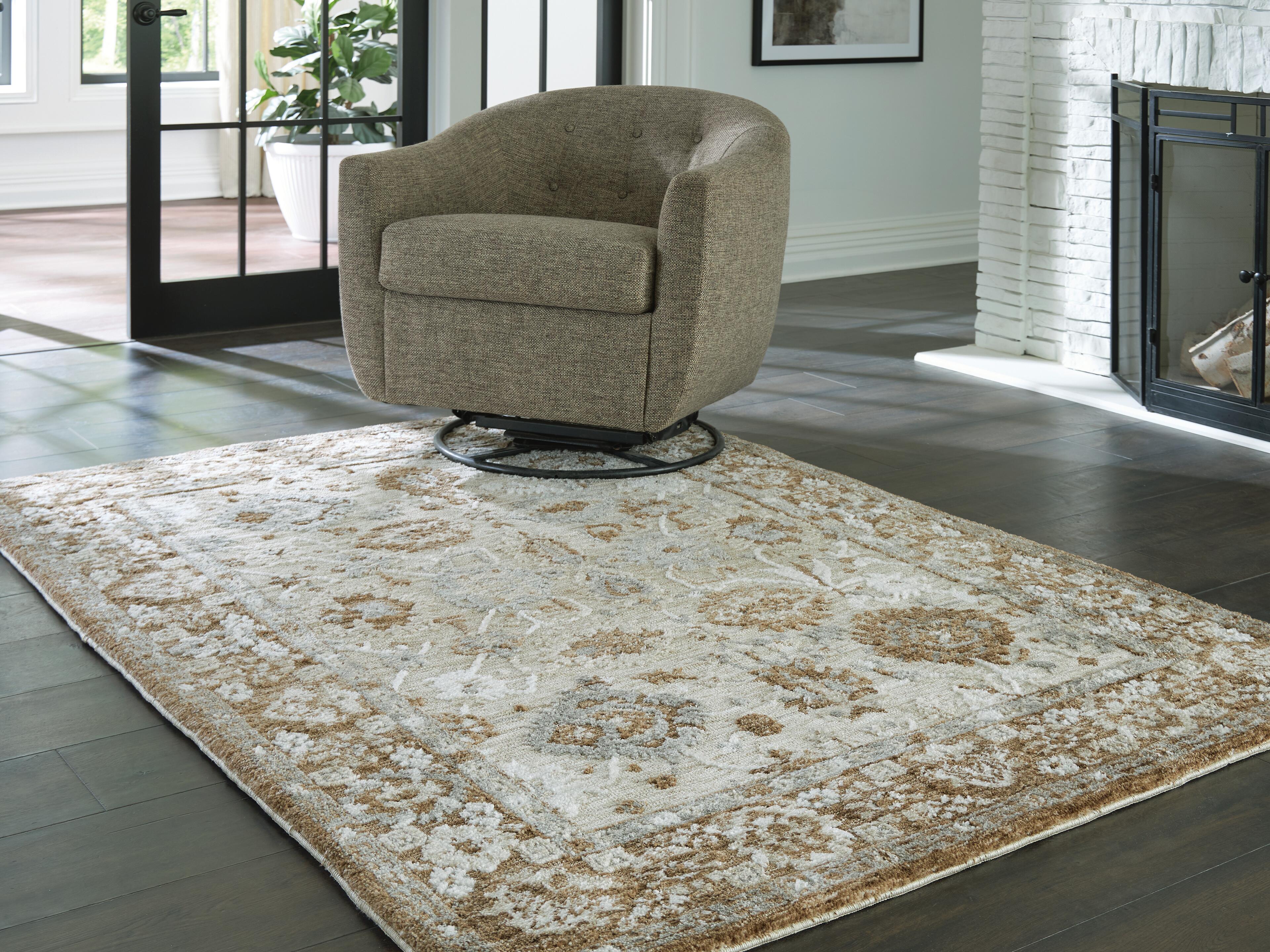 Dar Furniture - Ashley Furniture - Ainswick Memory Foam Medium Rug - Memory Foam Medium Rug / Brown/Beige/Gray - R407882