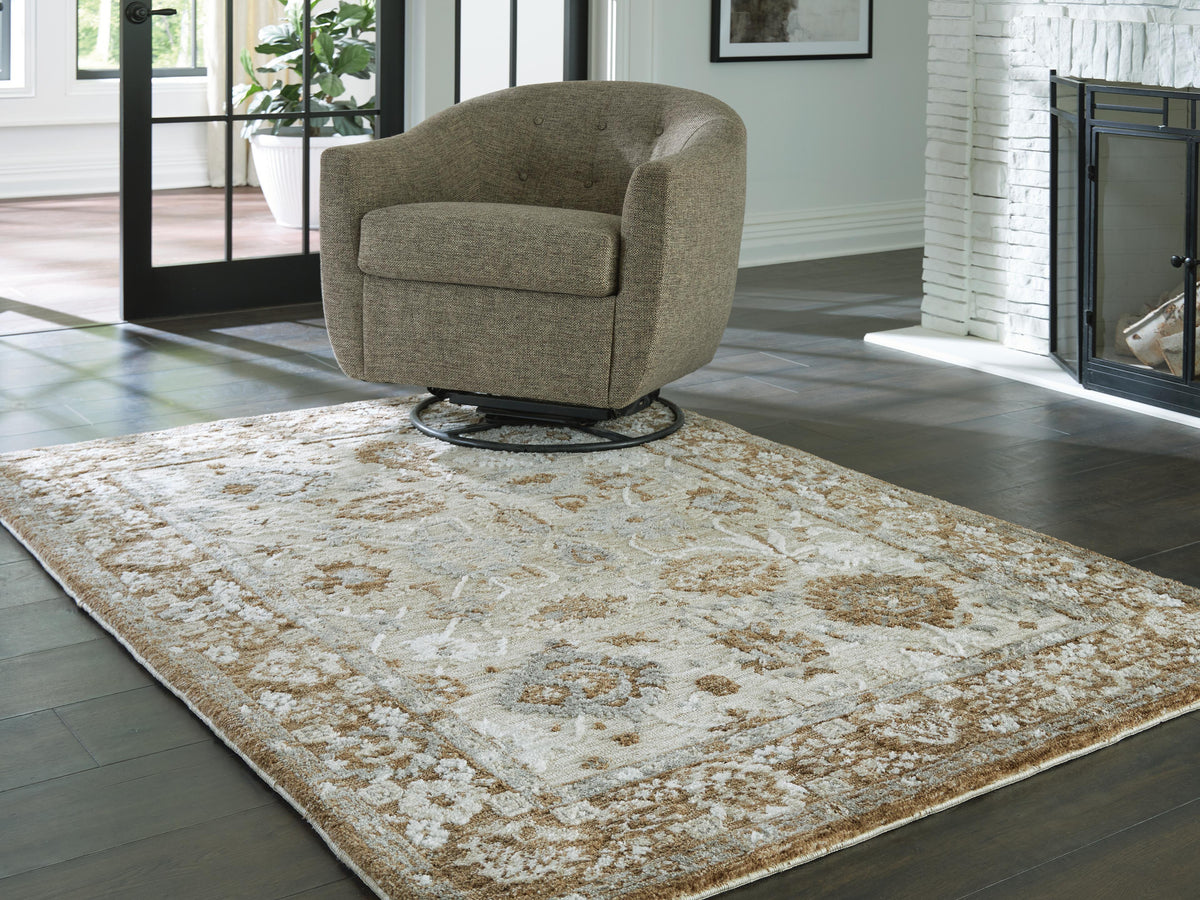 Dar Furniture - Ashley Furniture - Ainswick Memory Foam Medium Rug - Memory Foam Medium Rug / Brown/Beige/Gray - R407882