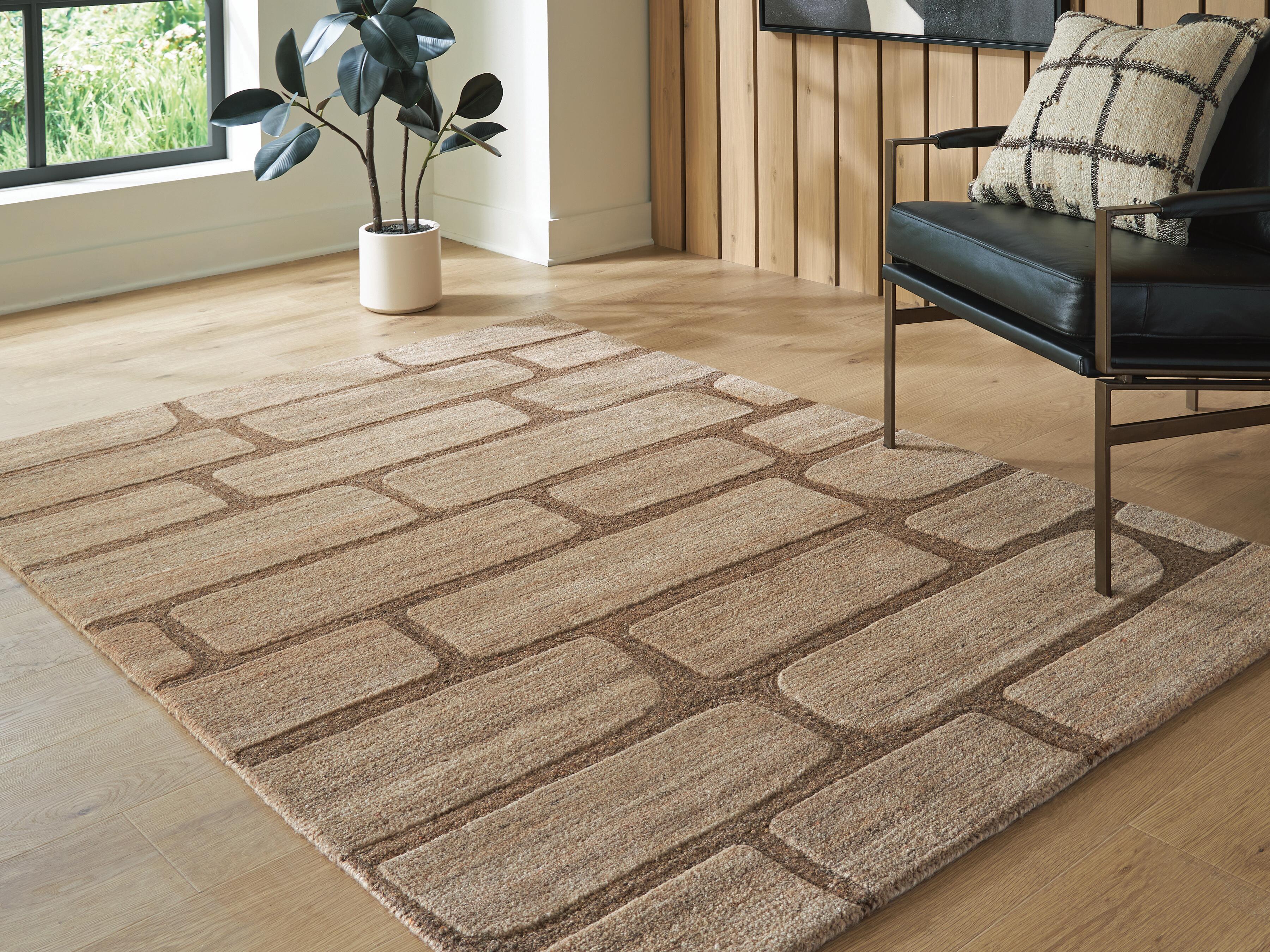 Dar Furniture - Ashley Furniture - Orest Medium Rug - Medium Rug / Brown - R407982