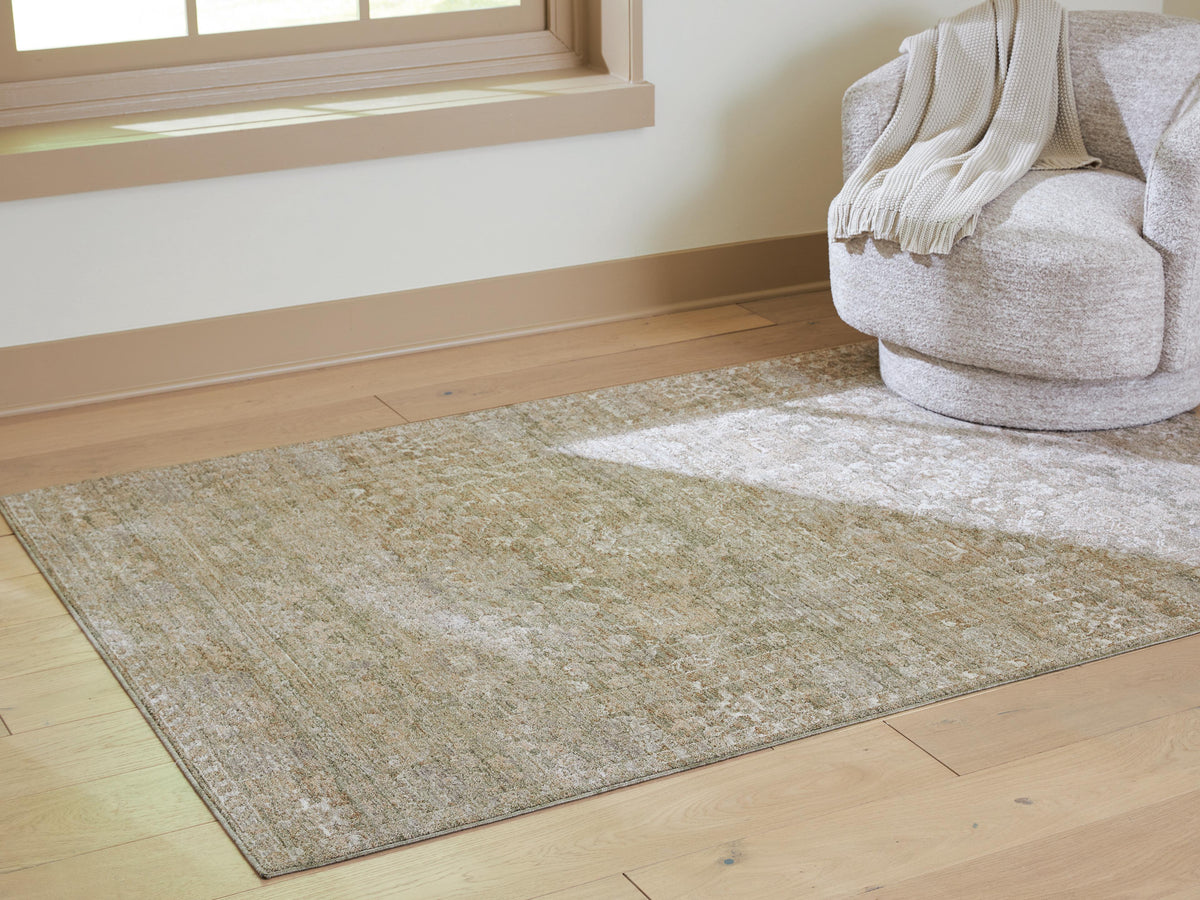 Dar Furniture - Ashley Furniture - Neroham Medium Rug - Medium Rug / Gray/Brown/Cream - R408032