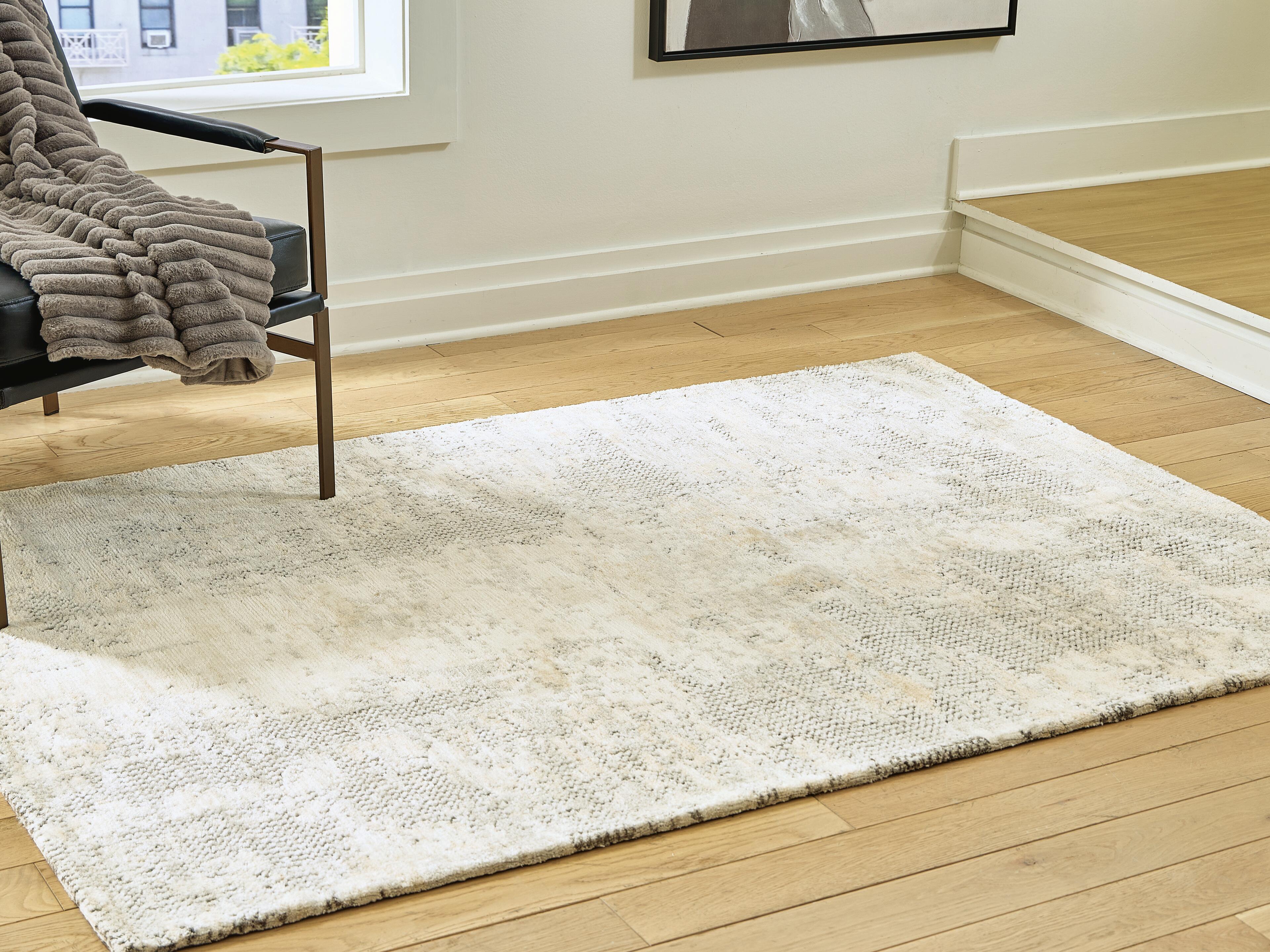 Dar Furniture - Ashley Furniture - Raif Medium Rug - Medium Rug / Gray/White/Cream - R408082