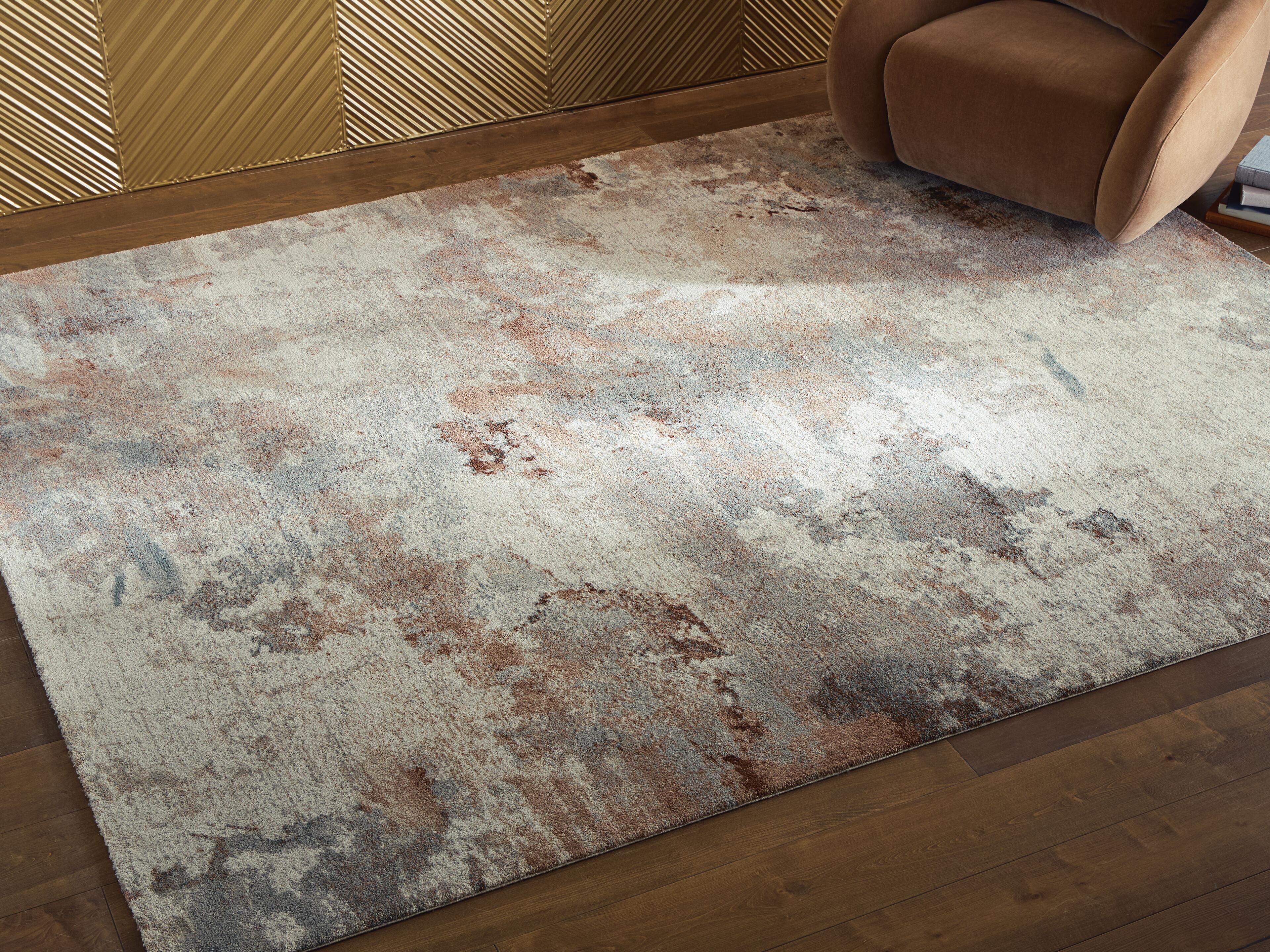Dar Furniture - Ashley Furniture - Jadenburg Large Rug - Large Rug / Cream/Gray/Sienna - R408121