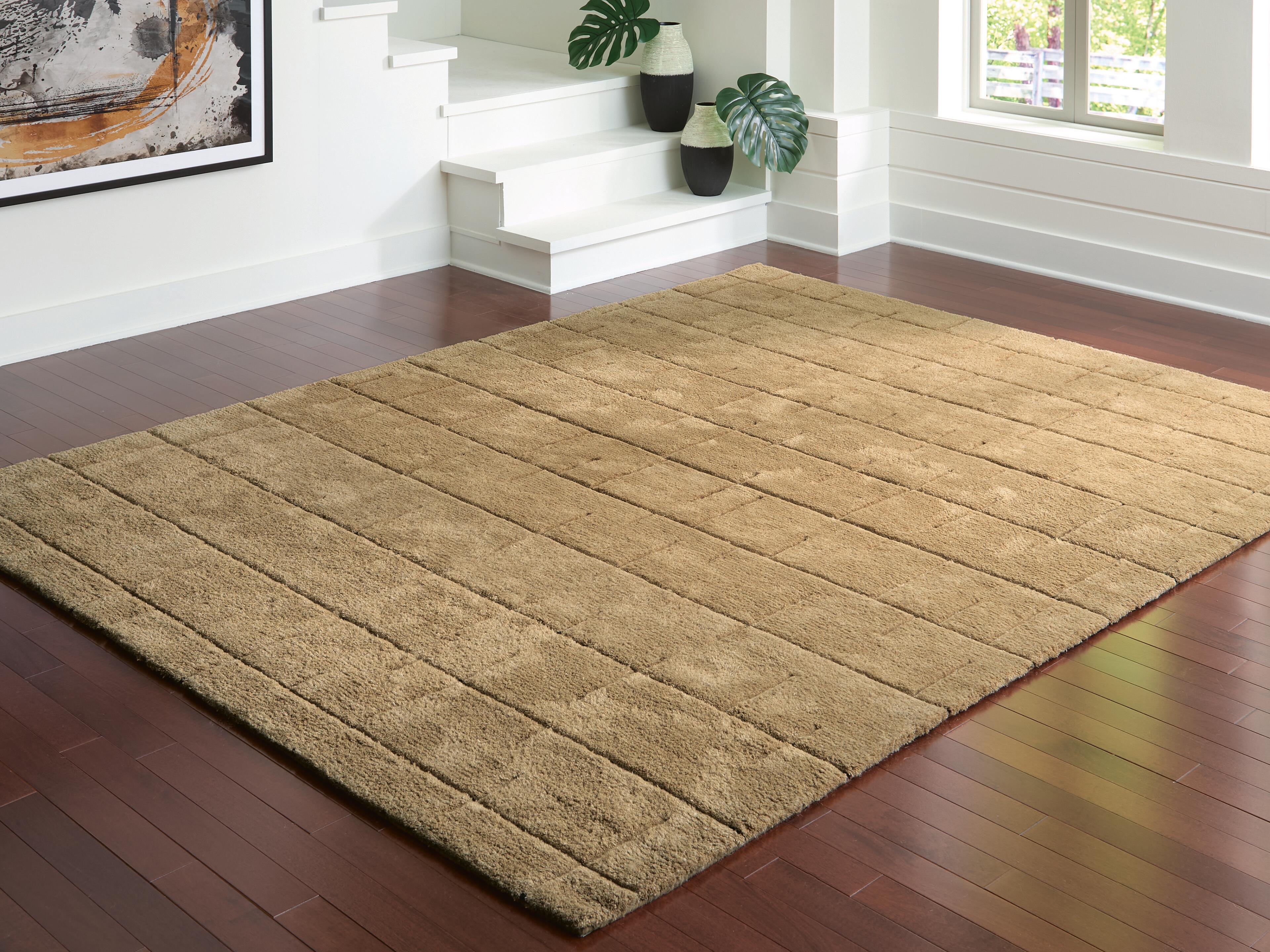 Dar Furniture - Ashley Furniture - Luzmont Large Rug - Large Rug / Golden Brown - R408371