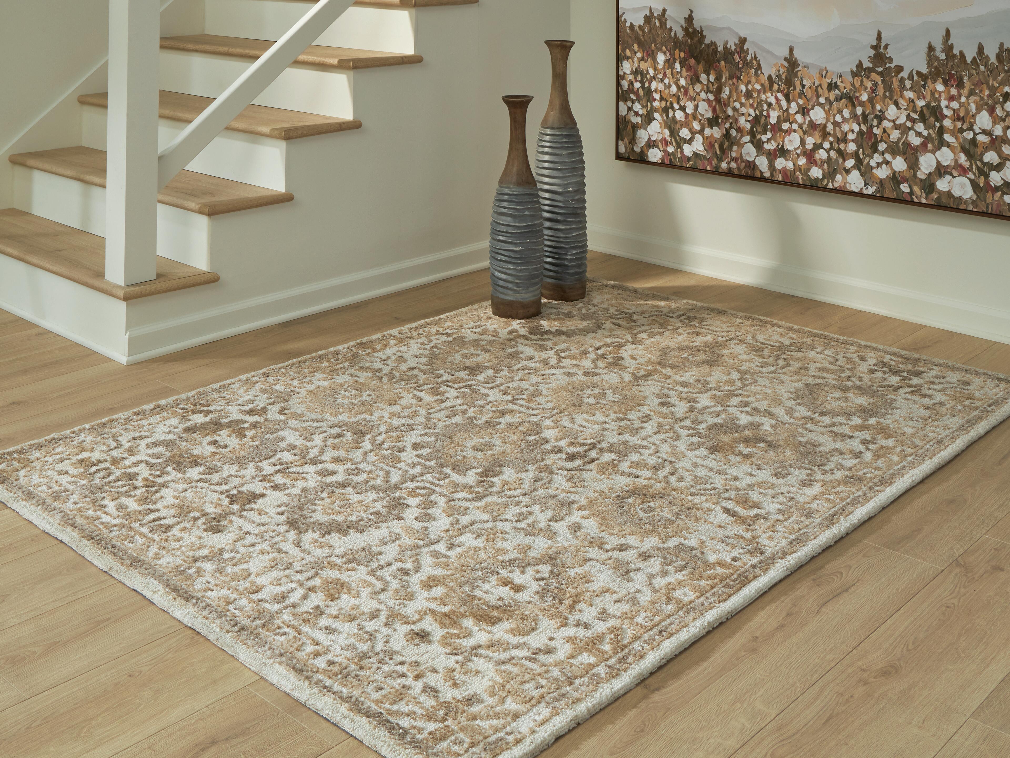 Dar Furniture - Ashley Furniture - Sableridge Medium Rug - Medium Rug / Ivory/Taupe/Camel - R408572