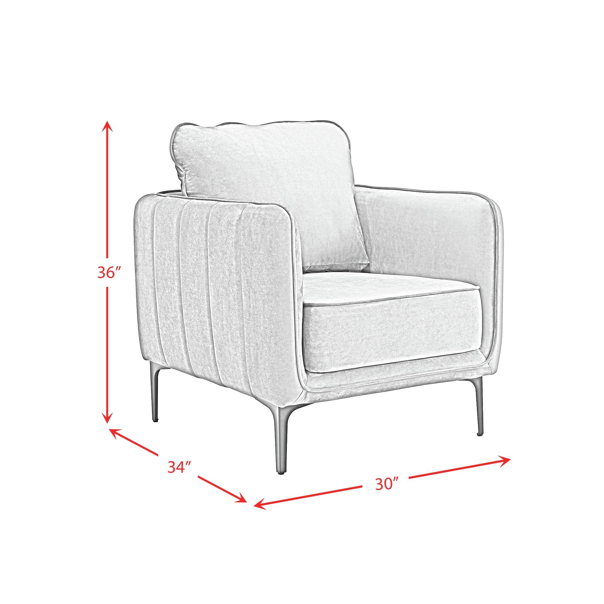 Rae Chair in Lavish 152 Grey Velvet