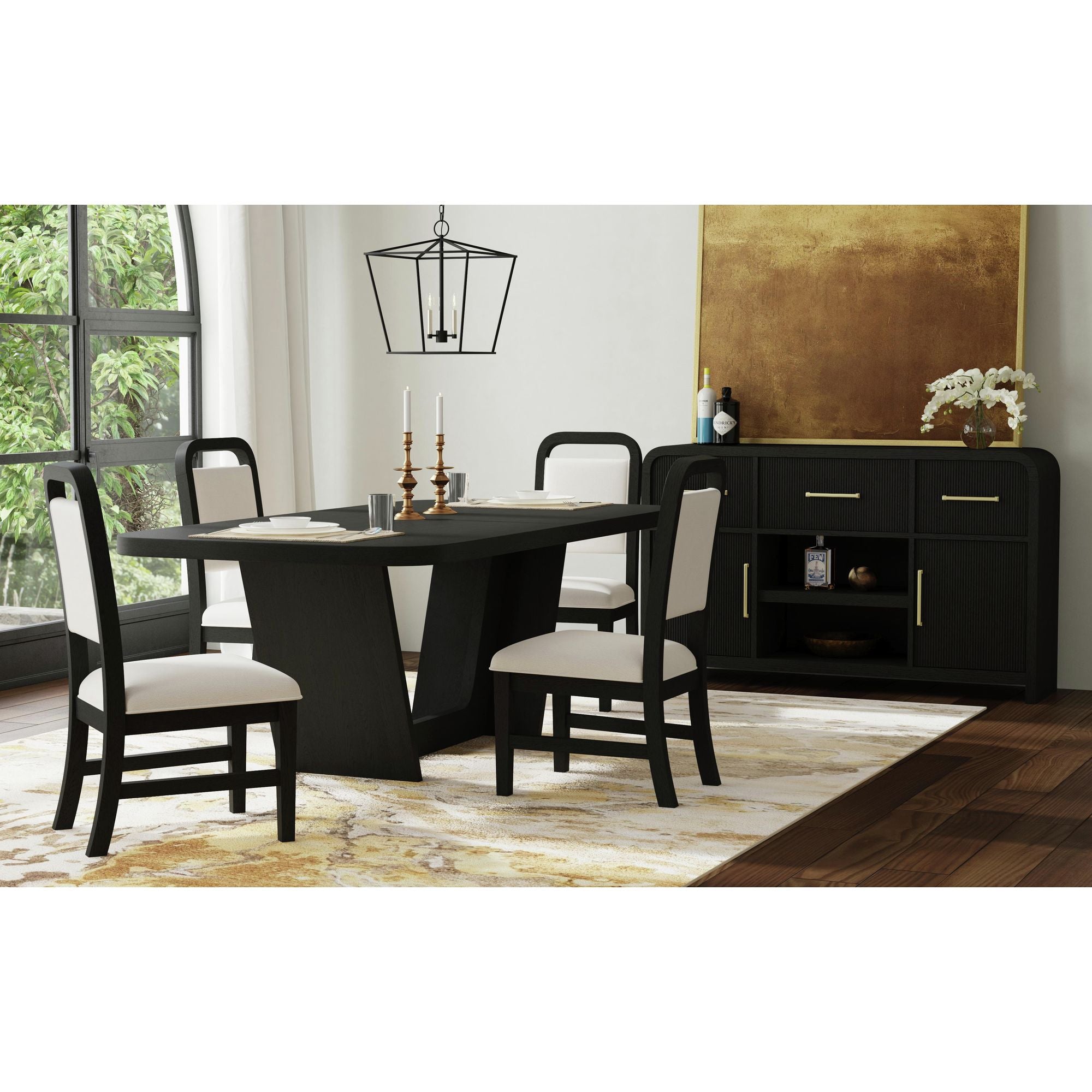 Ridgemont Server in Black with Grain – SKU D-14440-8W-SV | Elements