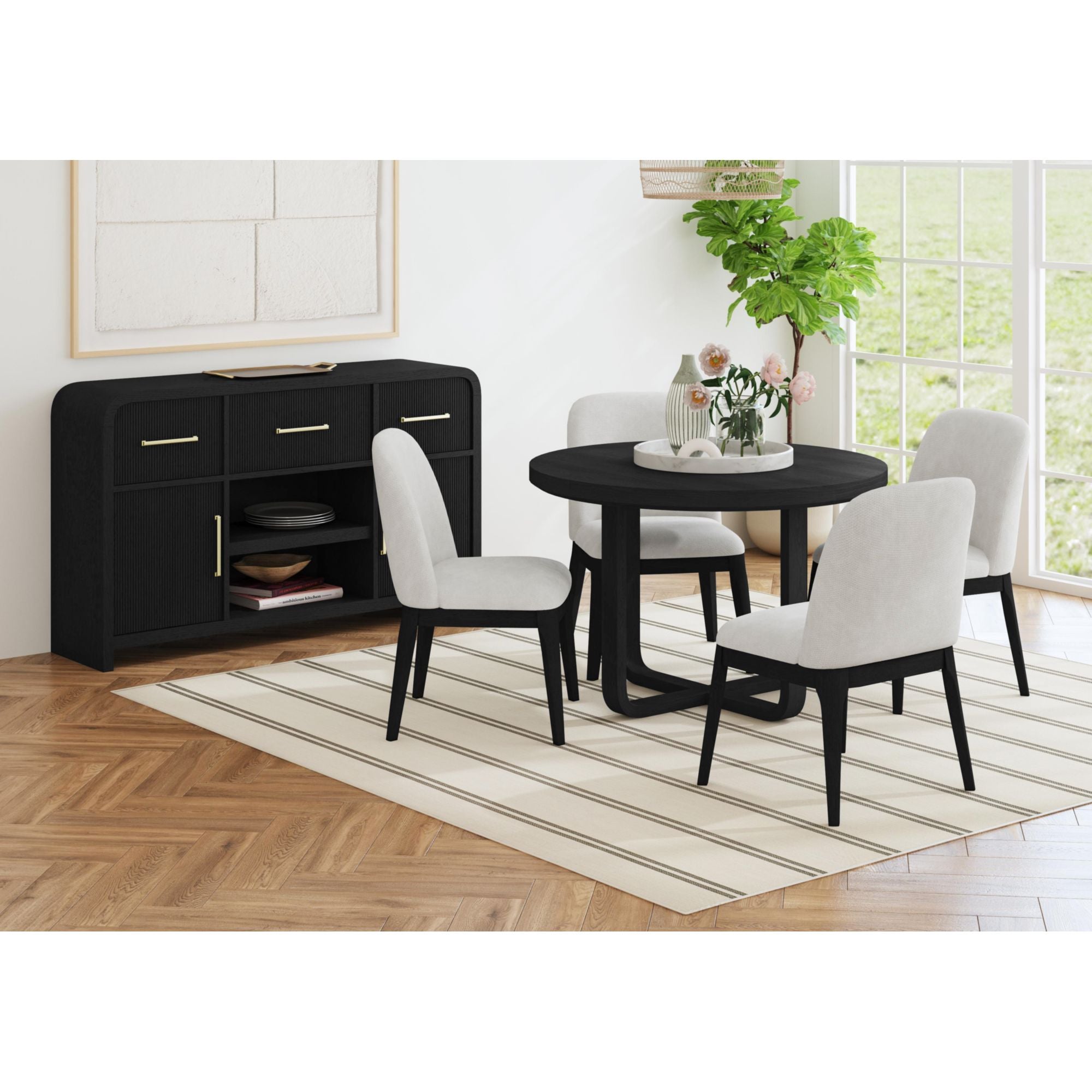 Ridgemont Server in Black with Grain