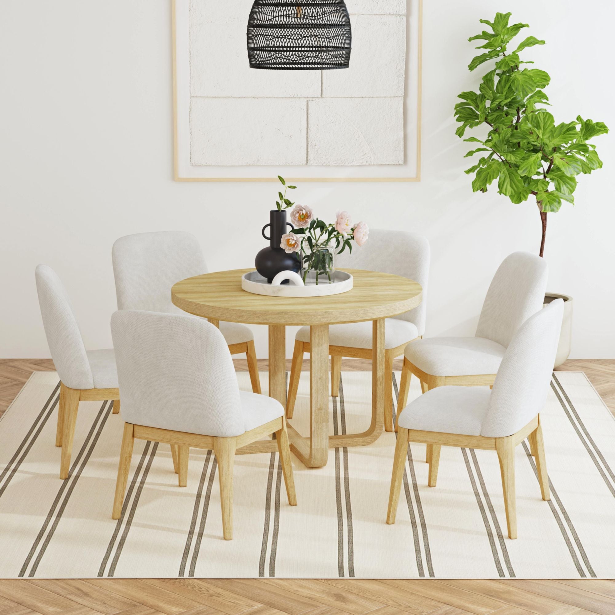 Ridgemont Round Dining Table in Natural