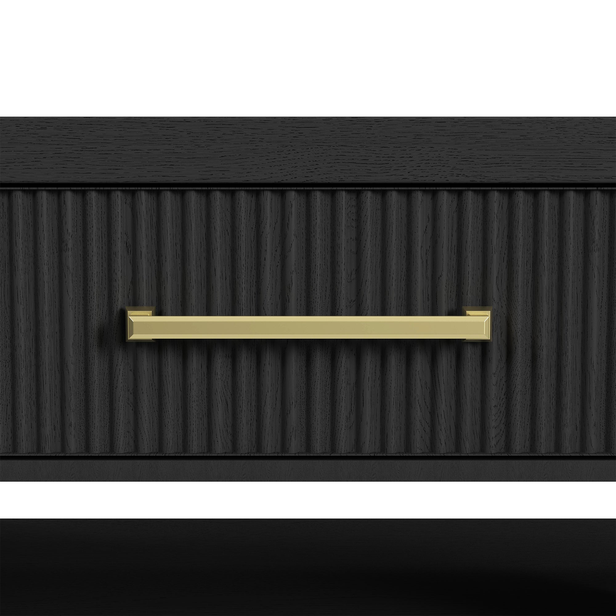 Ridgemont Coffee Table with Casters/Push Through Drawer in Black with Grain