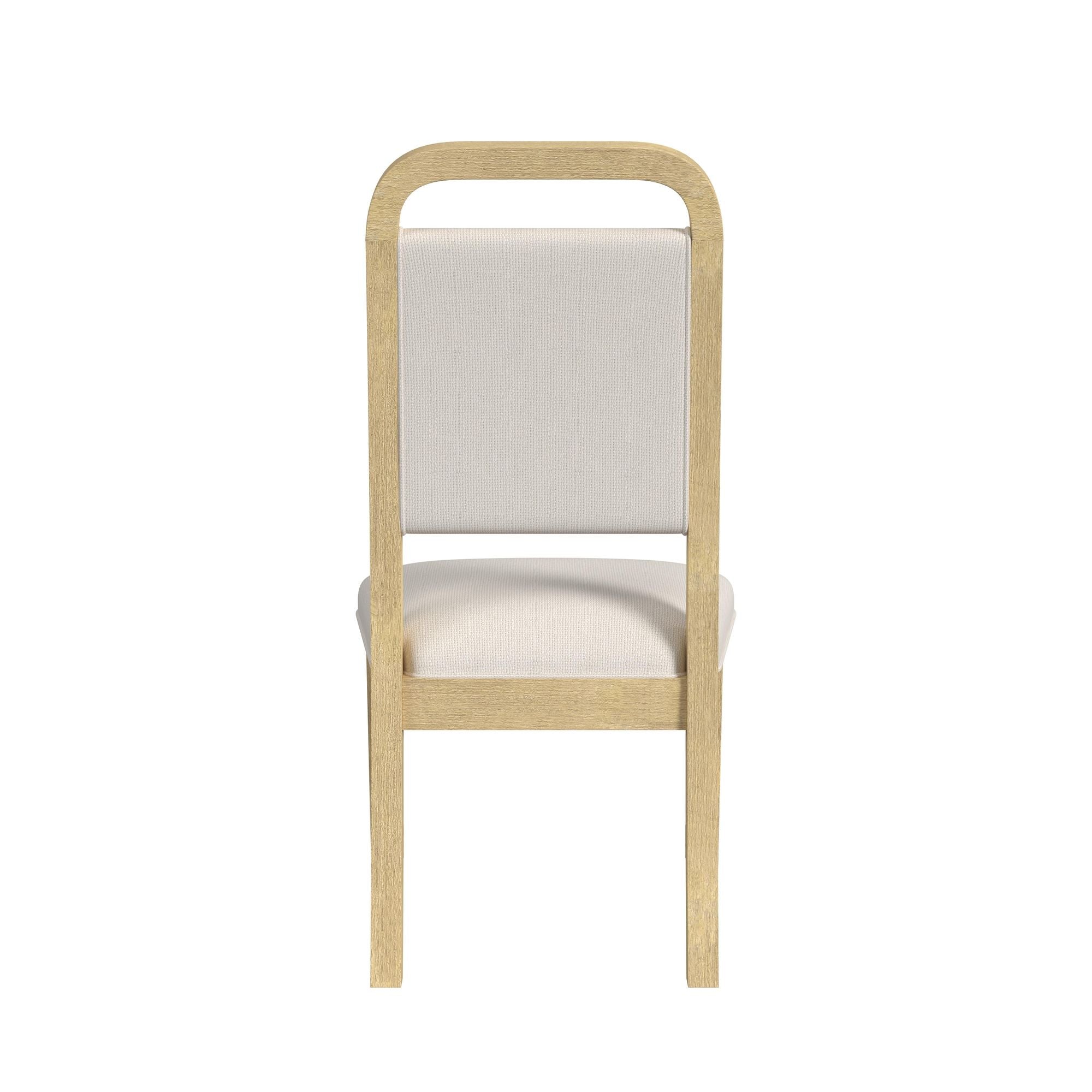 Ridgemont Dining Side Chair with White Fabric in Natural (2 Per Carton)