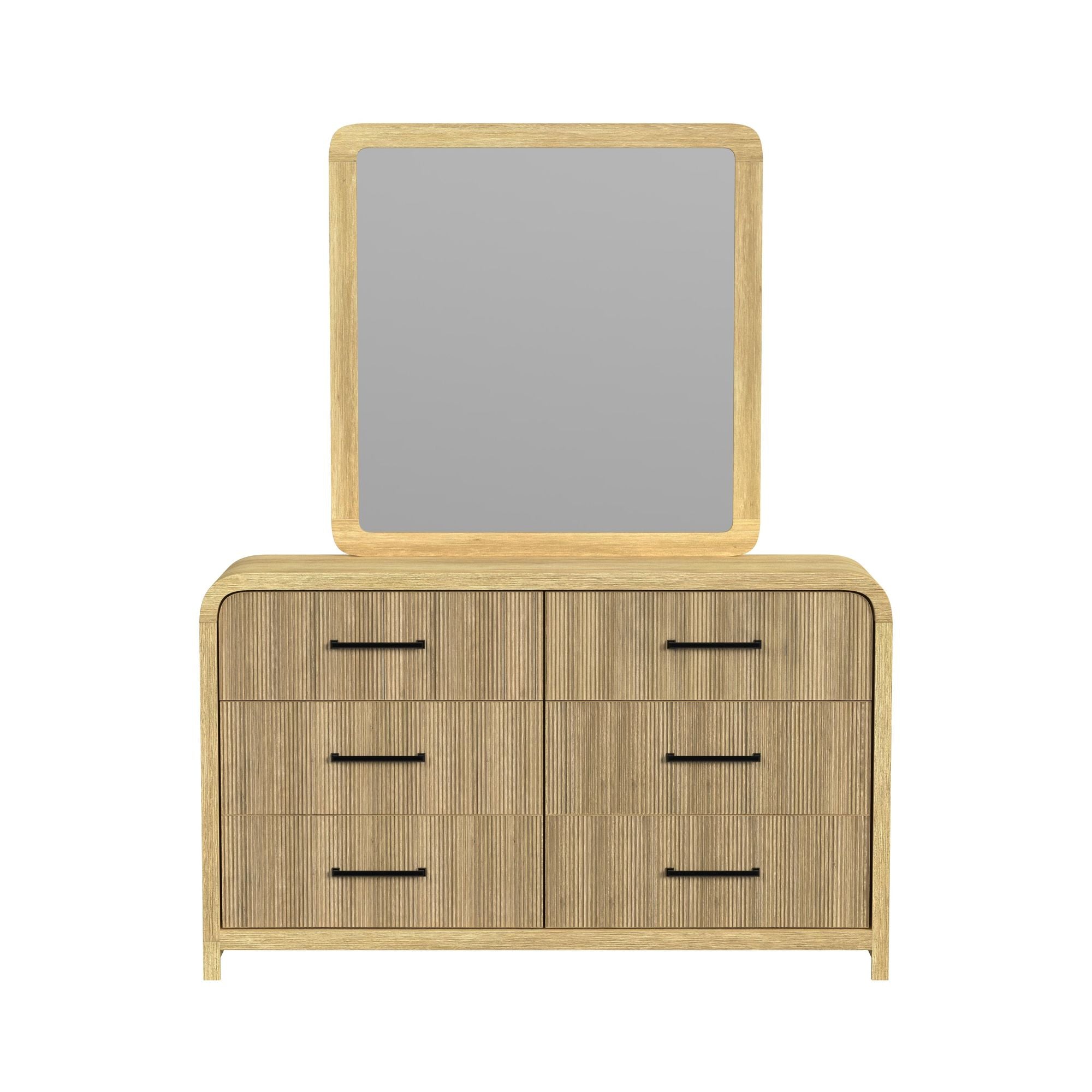 Ridgemont Dresser and Mirror Set in Natural