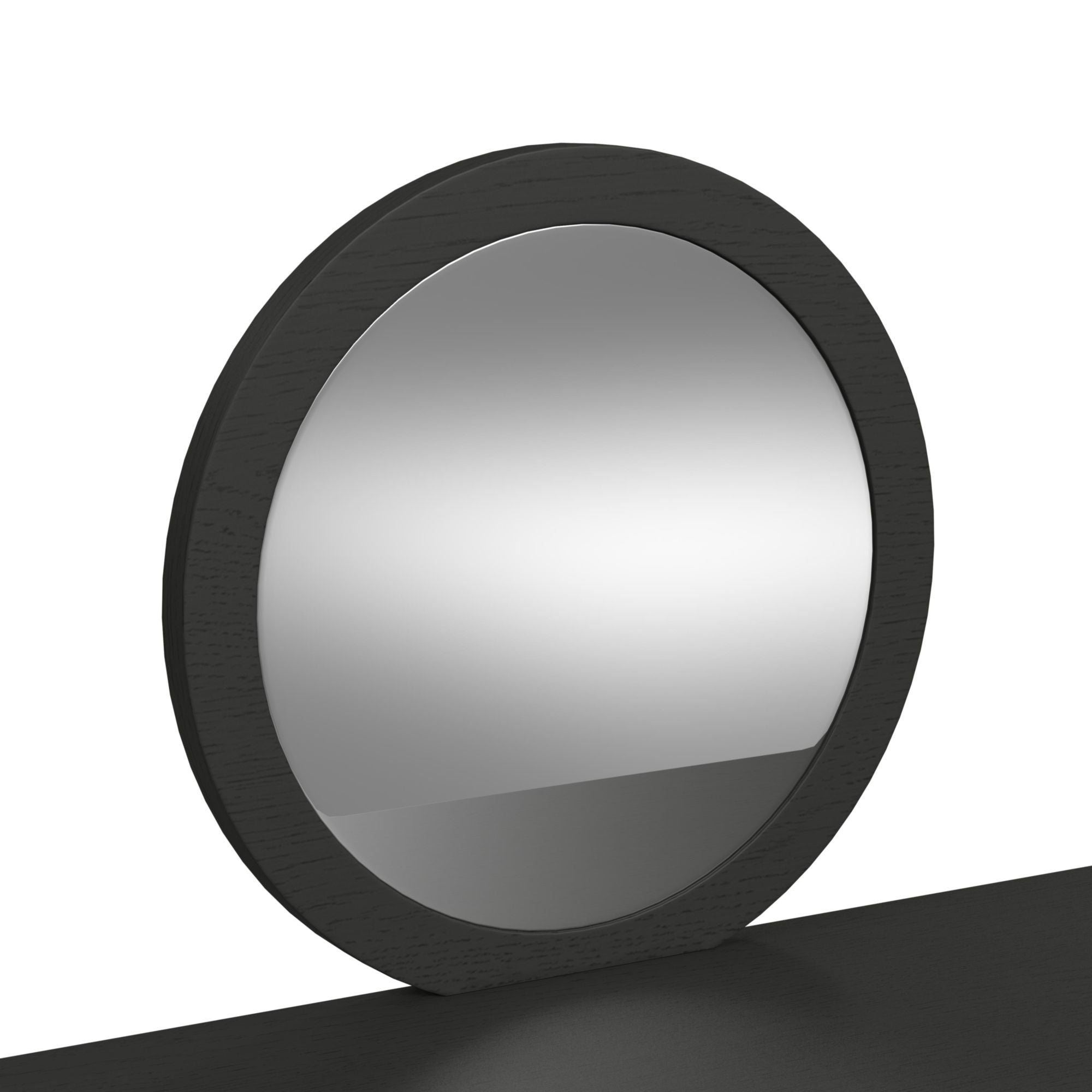 Ridgemont Dressing Table and Mirror in Black with Grain