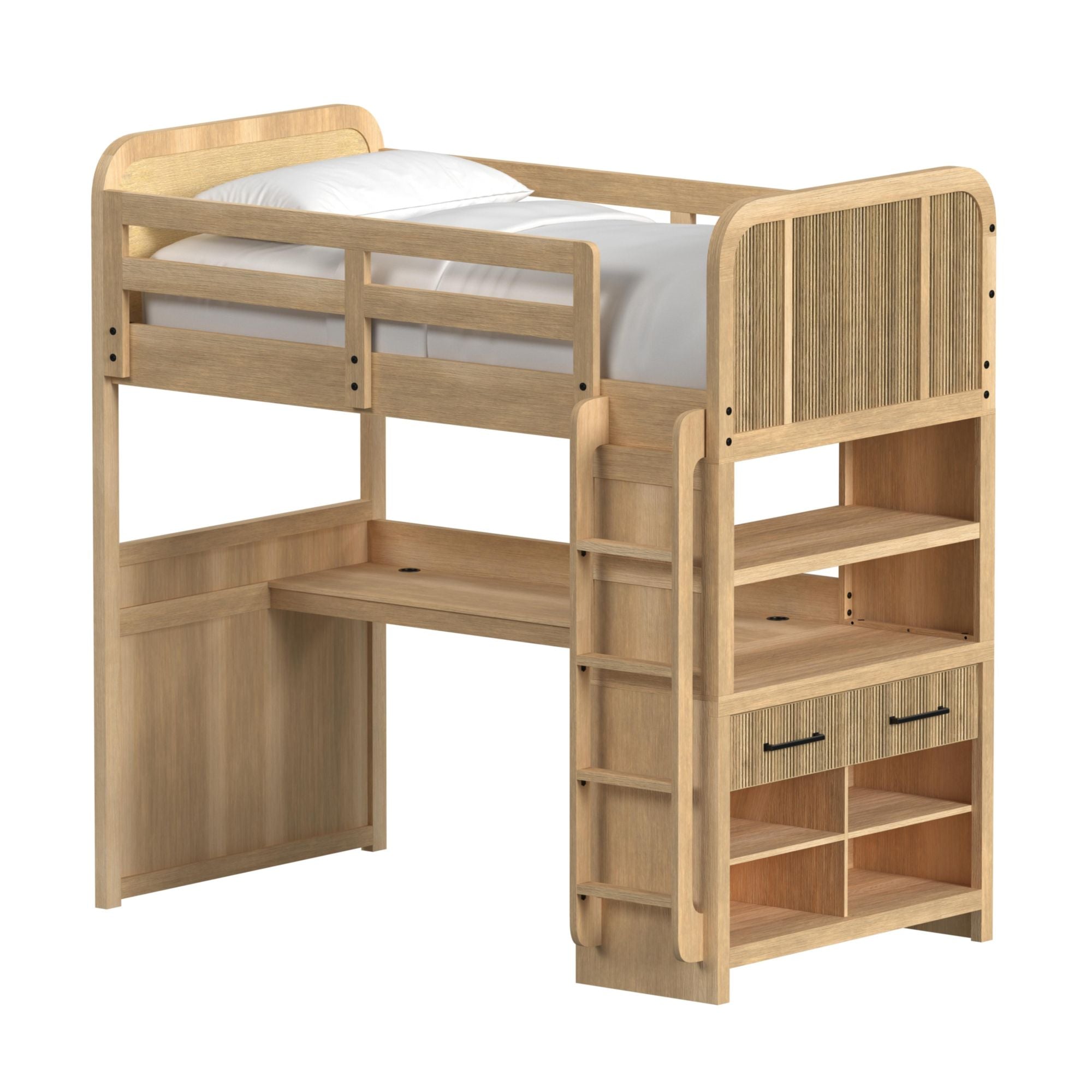 Ridgemont Loft Complete Bunk Bed in Natural
