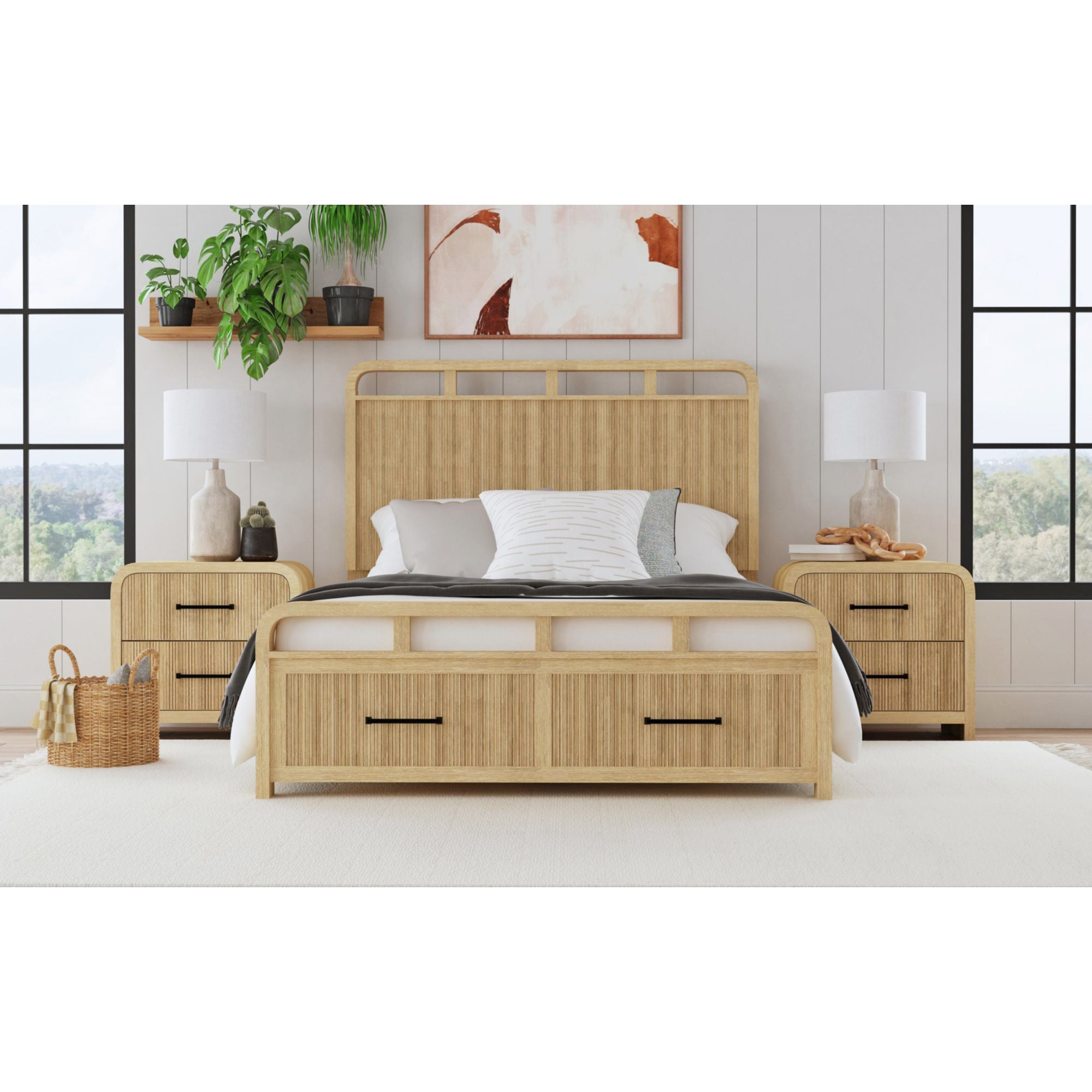 Ridgemont Queen Storage Bed in Natural