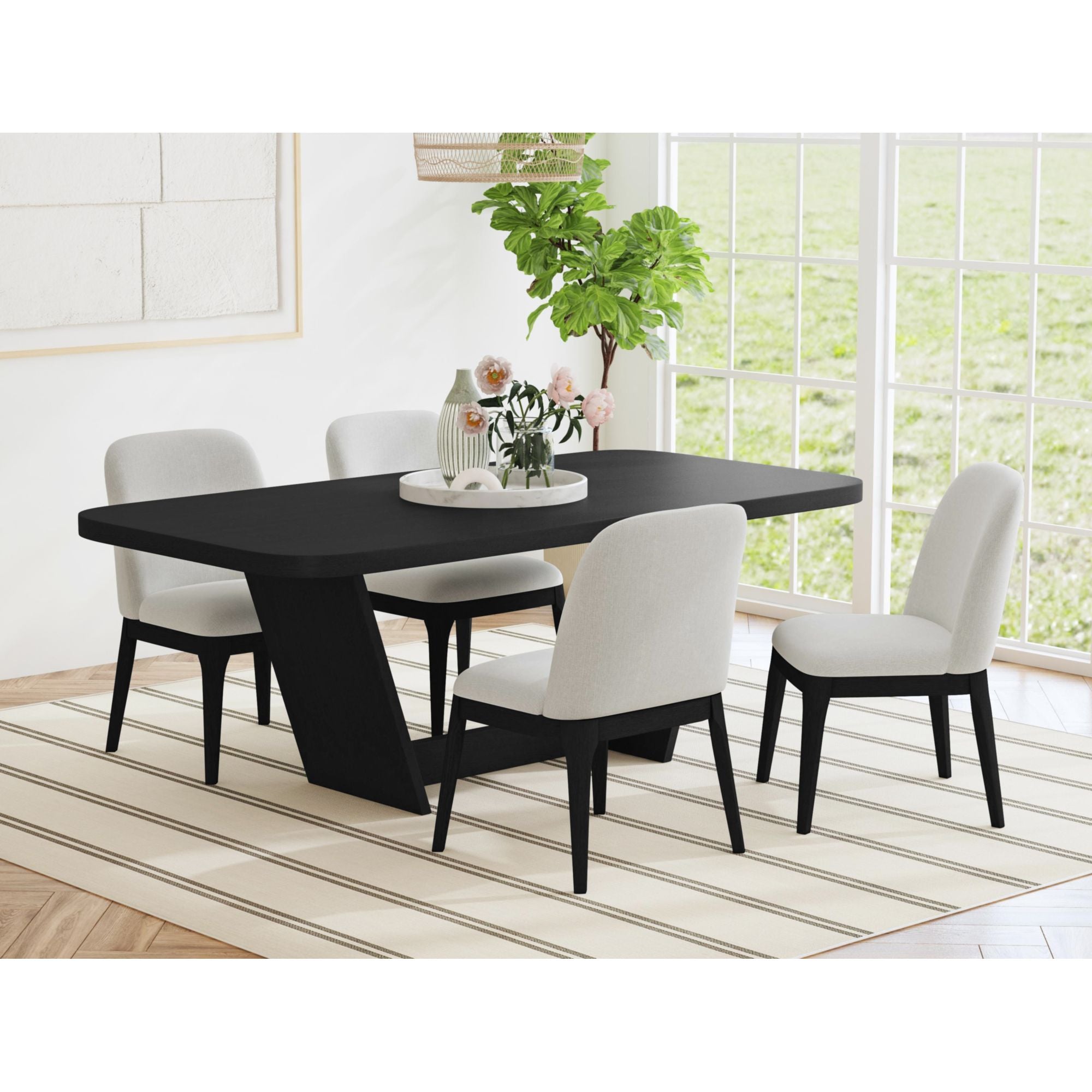 Rosalie Dining Side Chair in Black (2 Per Carton)
