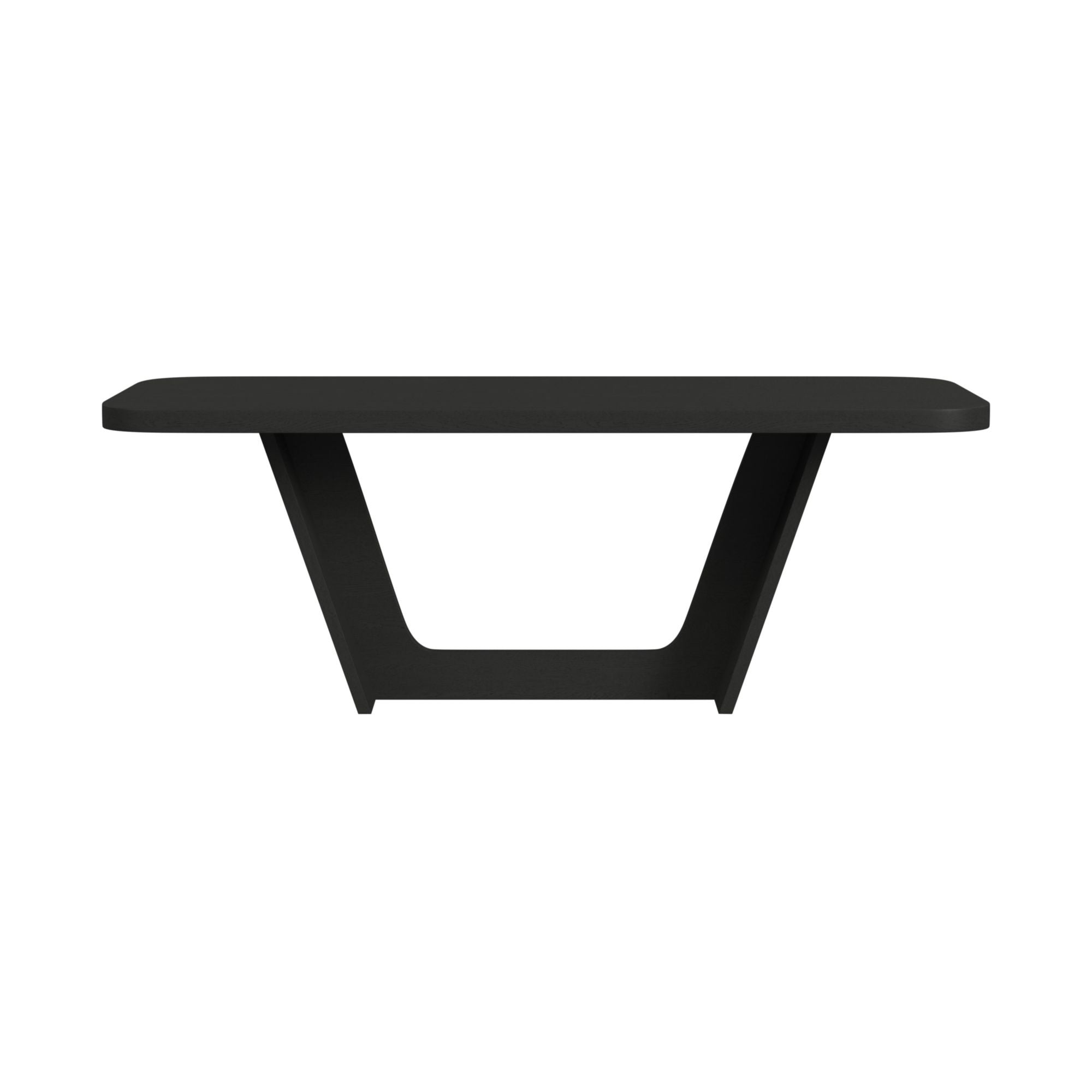 Ridgemont Rectangular Dining Table in Black with Grain