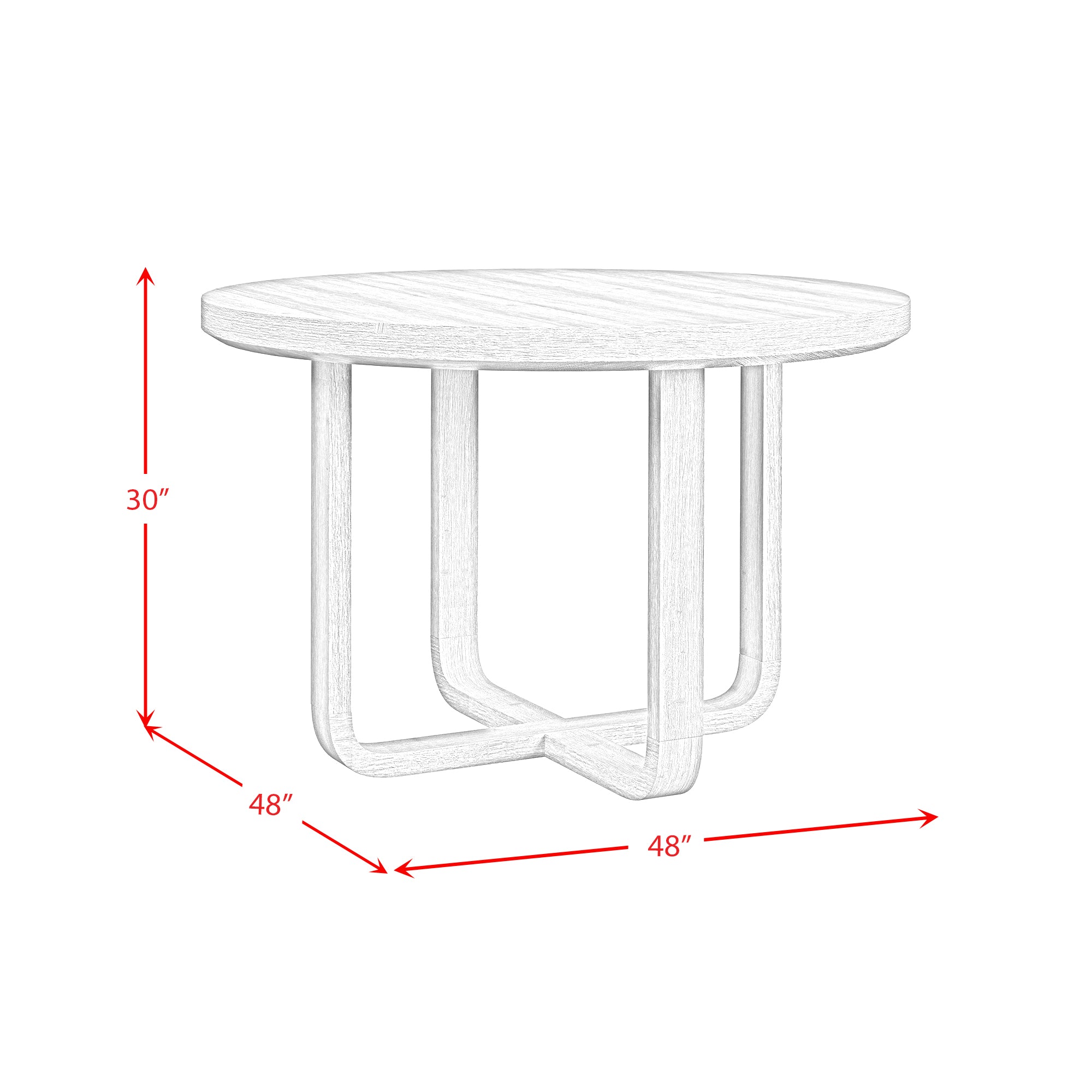 Ridgemont Round Dining Table in Natural