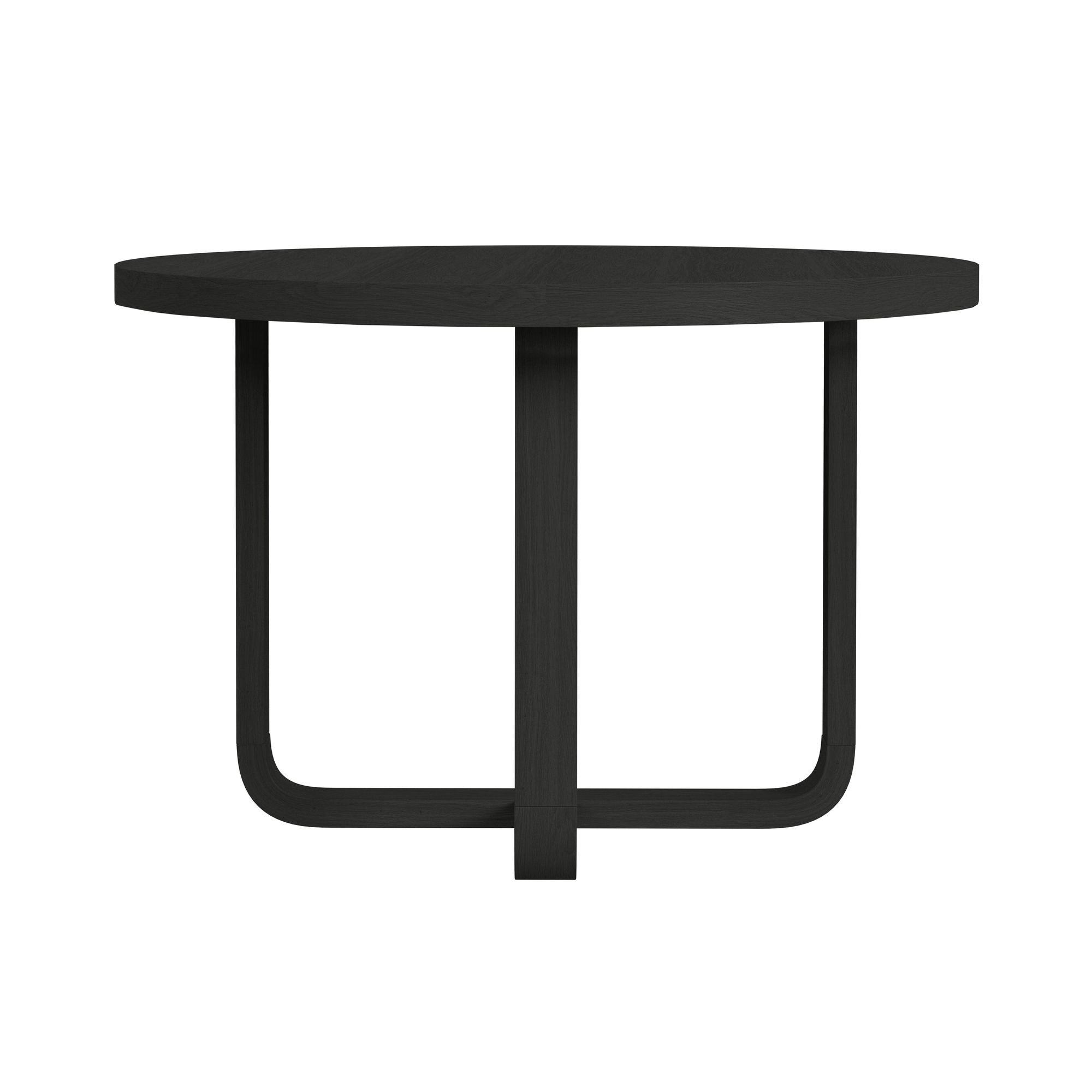 Ridgemont Round Dining Table in Black with Grain