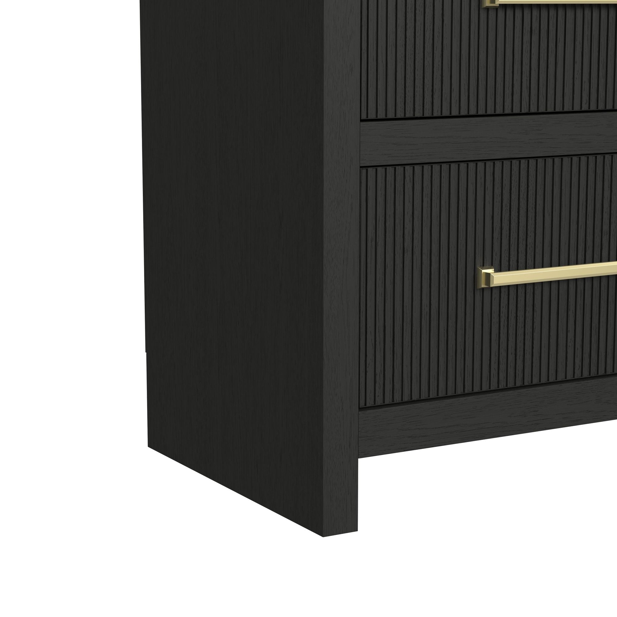 Ridgemont Side Piers in Black with Grain