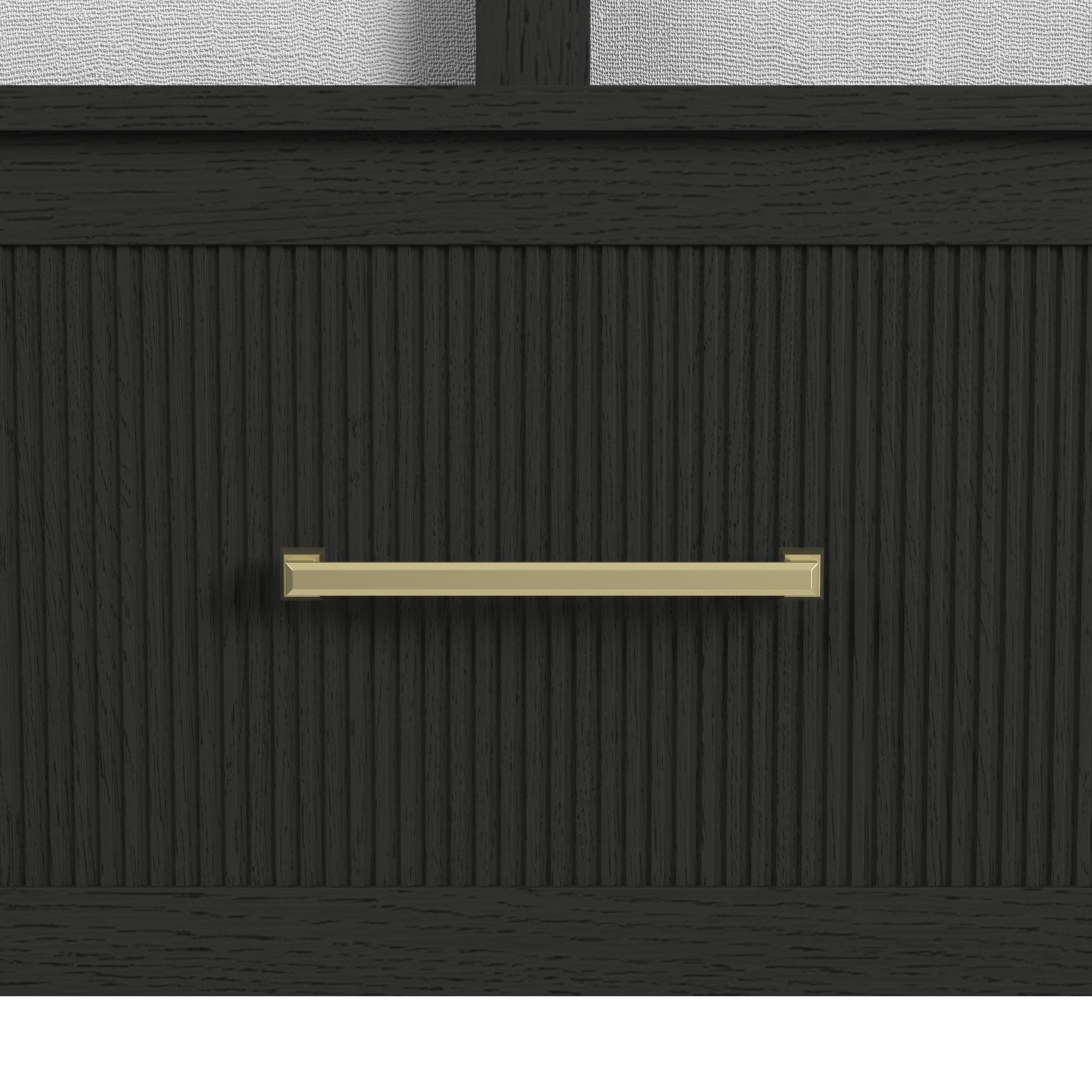 Ridgemont Queen Storage Bed in Black with Grain