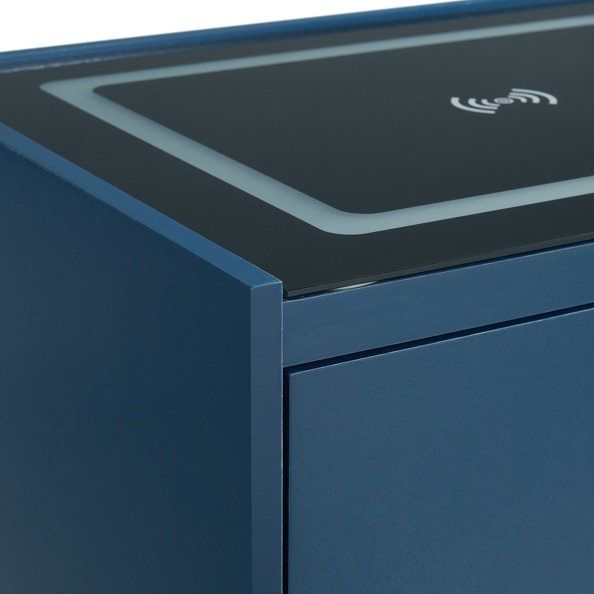Rio Nightstand with Electronic Features in Blue