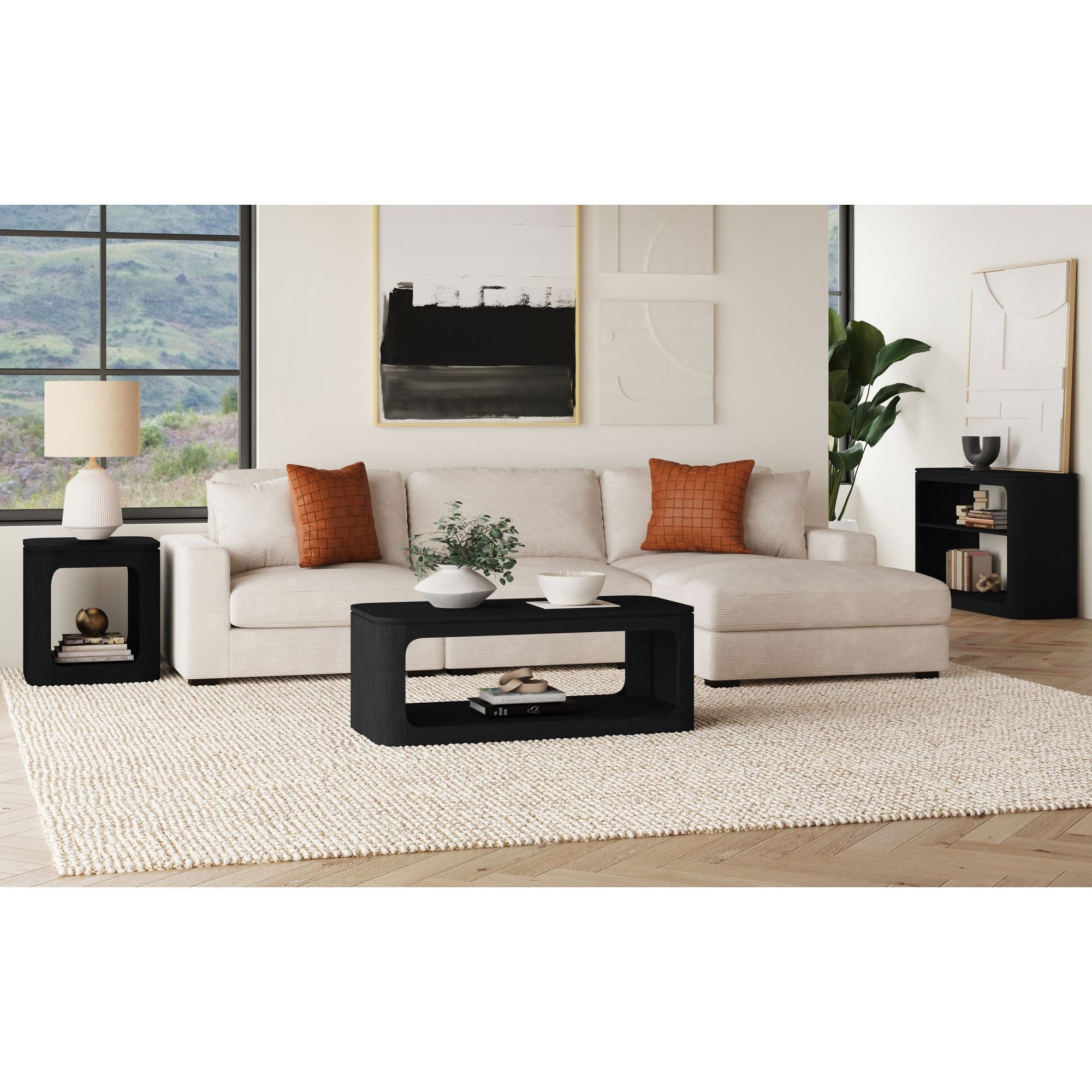 Rosalie End Table in Black