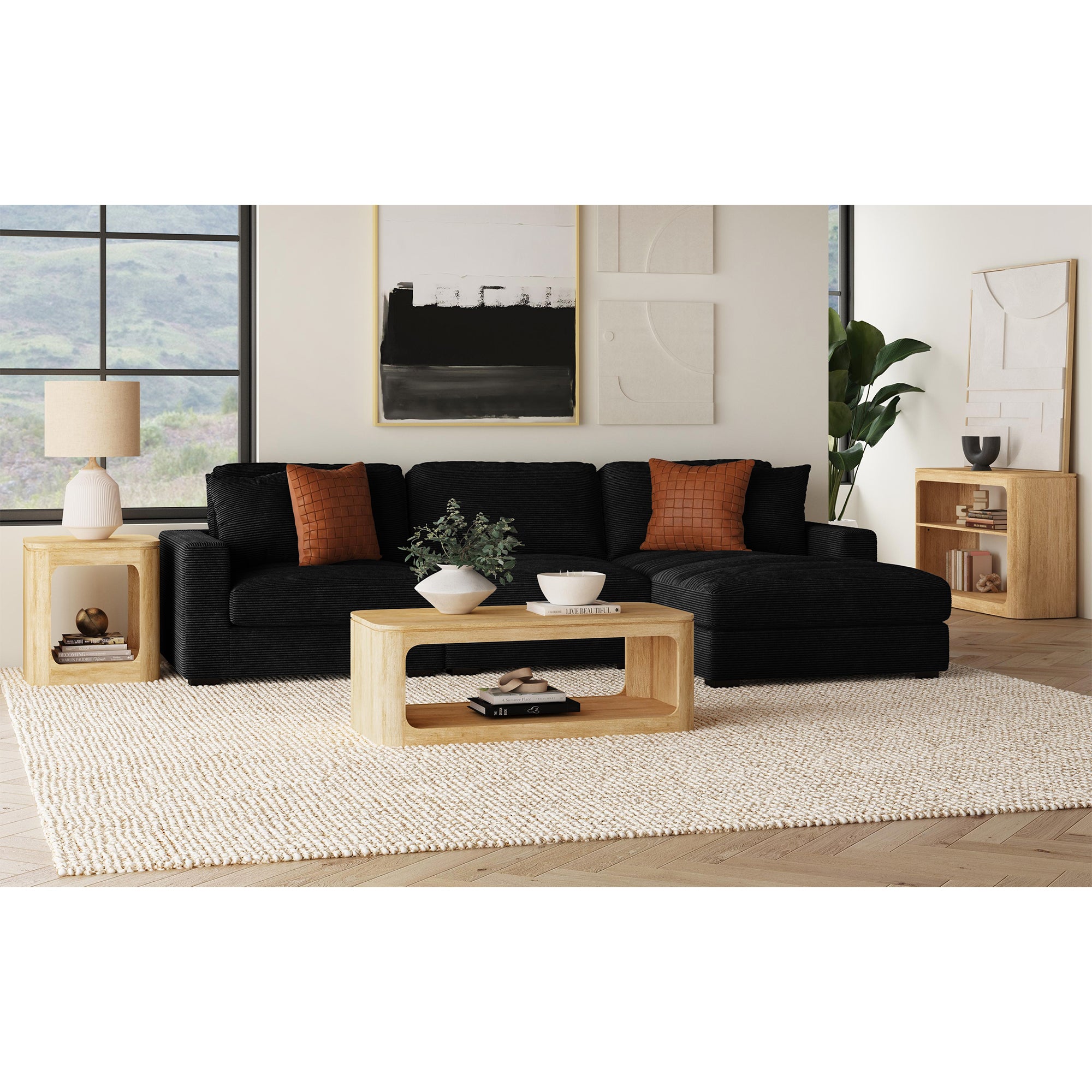 Rosalie Sofa Table in Natural – SKU T-16860-6-ST | Elements