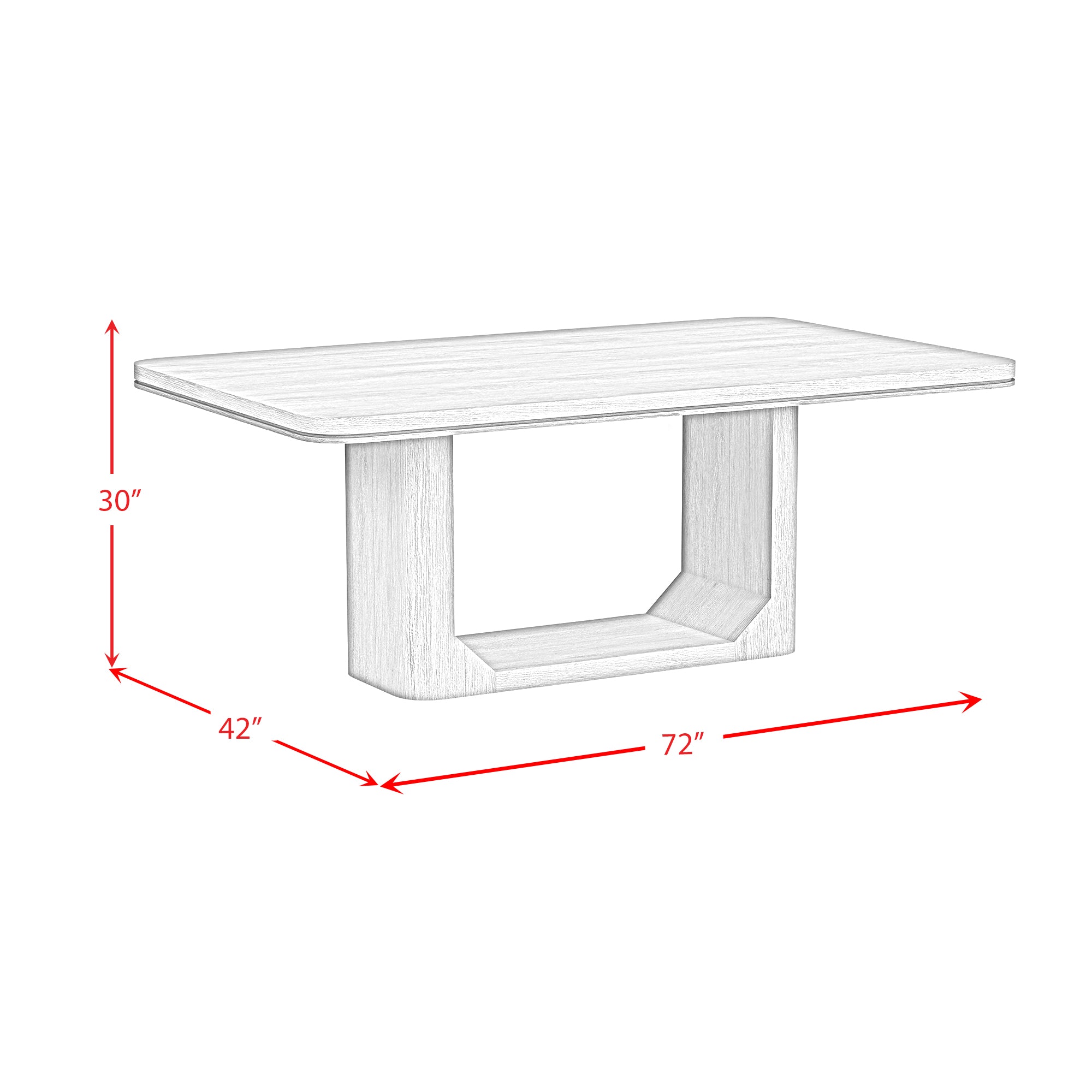 Rosalie 72" Rectangular Dining Table in Natural