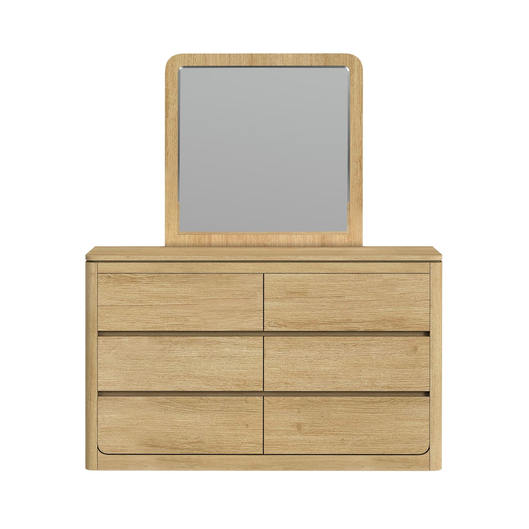 Rosalie Dresser and Mirror Set in Natural