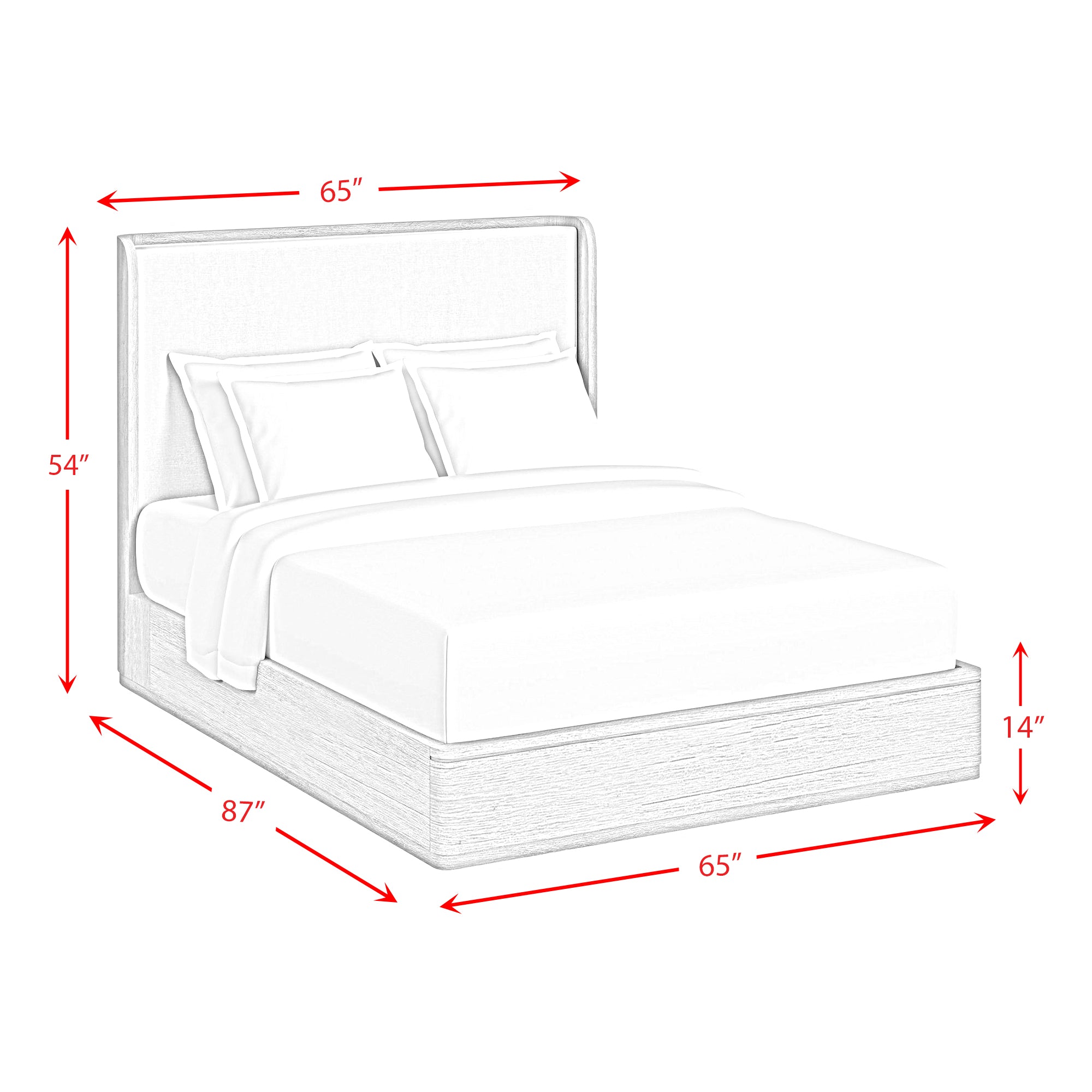 Rosalie Queen UPH Bed in Natural