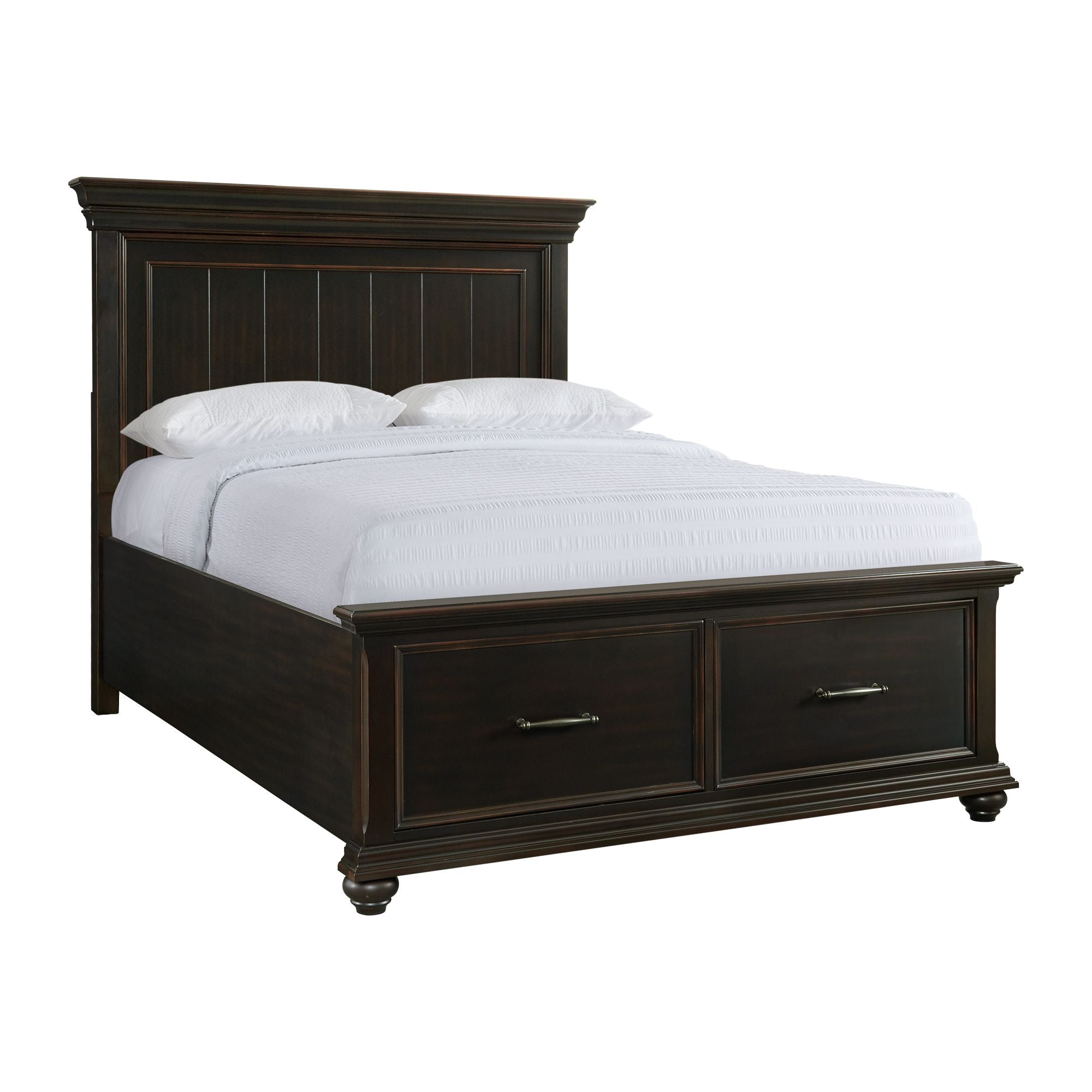 Slater Queen Platform Storage Bed in Black