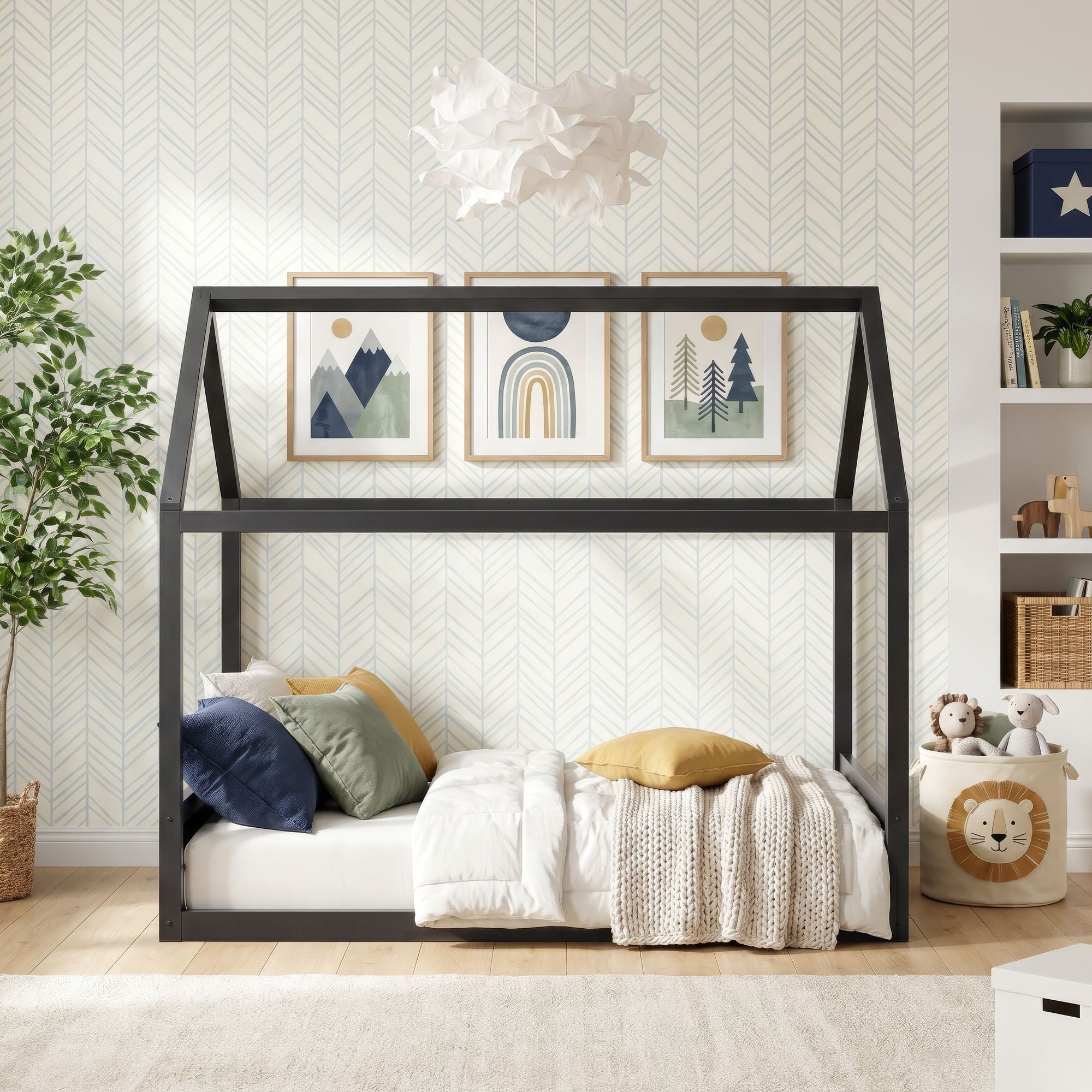 Sami Full Montessori Bed in Grey – SKU SM385FB | Elements