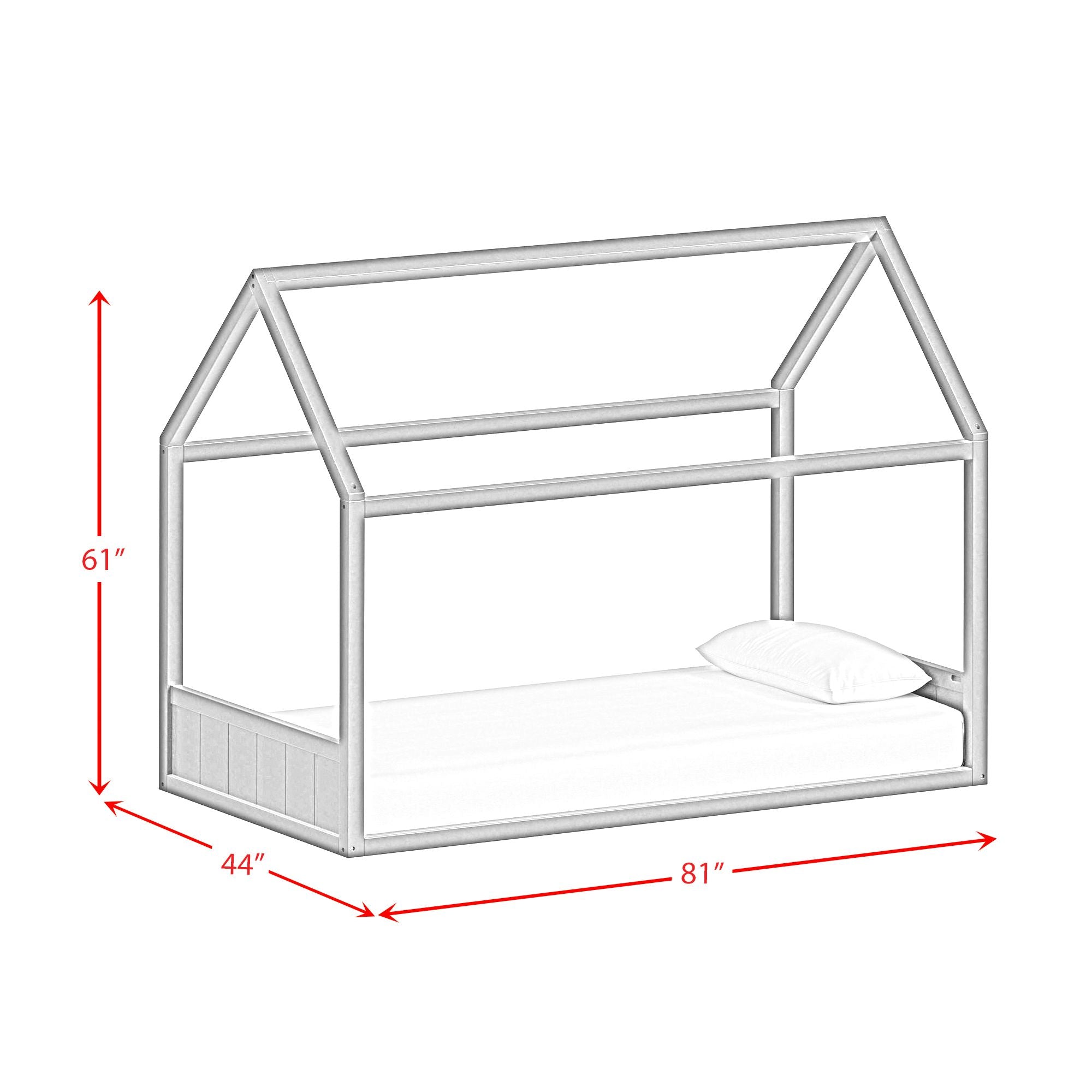Sami Twin Montessori Bed in Grey