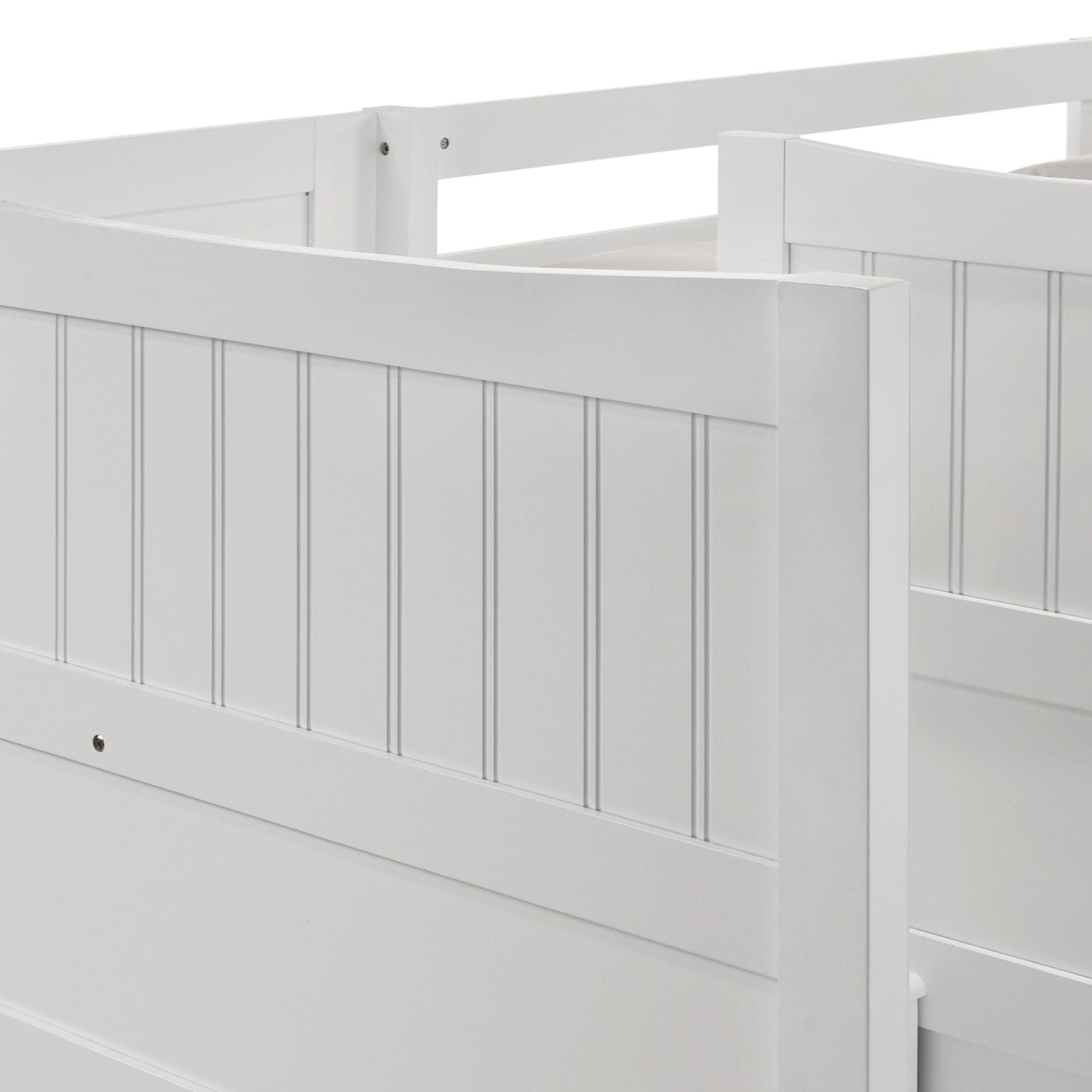 Sami Twin Over Twin Step Bunk with Left HB in White