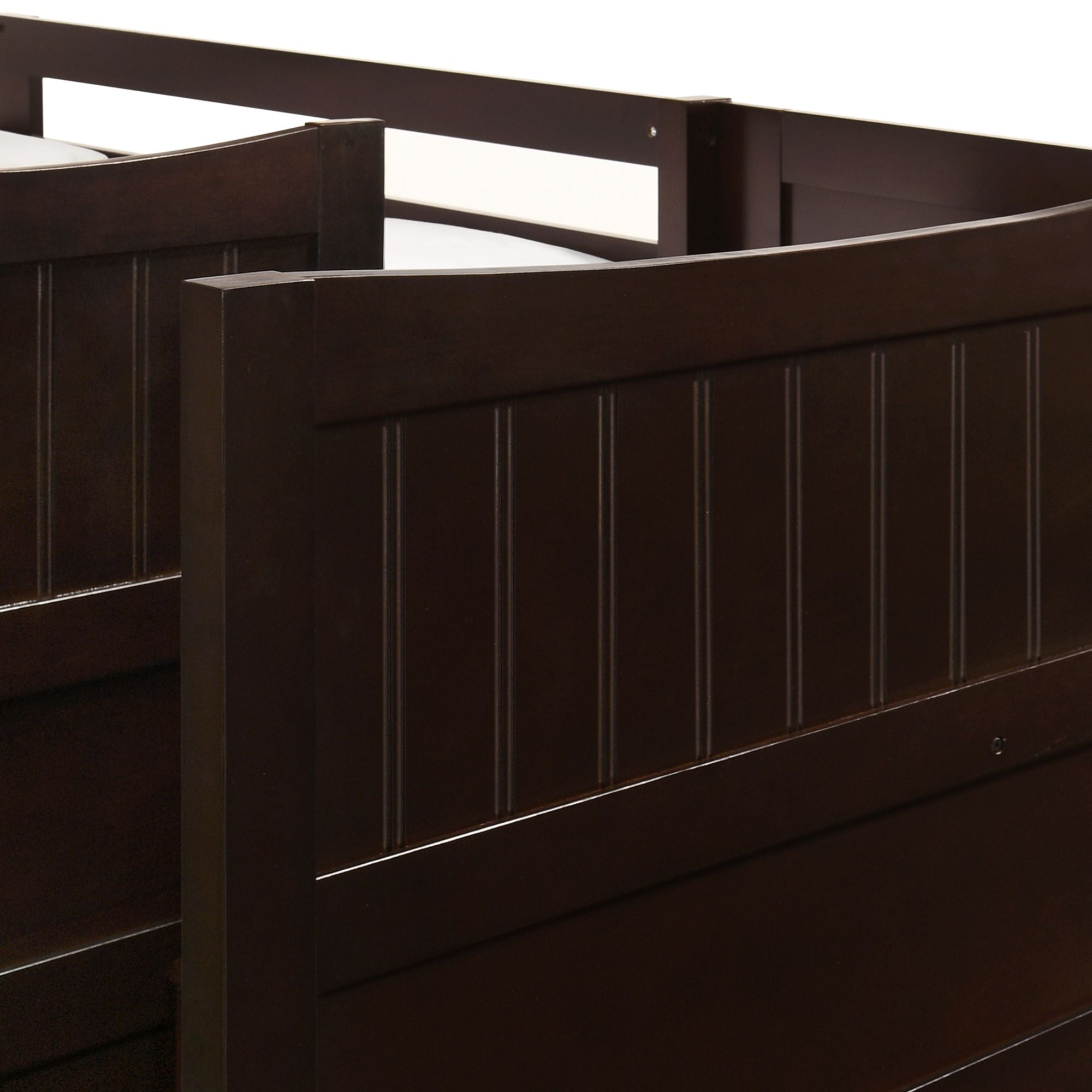 Sami Twin Over Twin Step Bunk with Right HB in Espresso