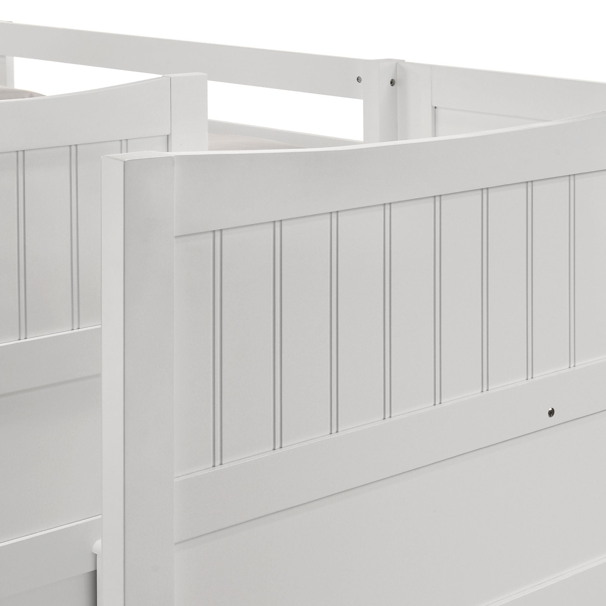 Sami Twin Over Twin Step Bunk with Right HB in White