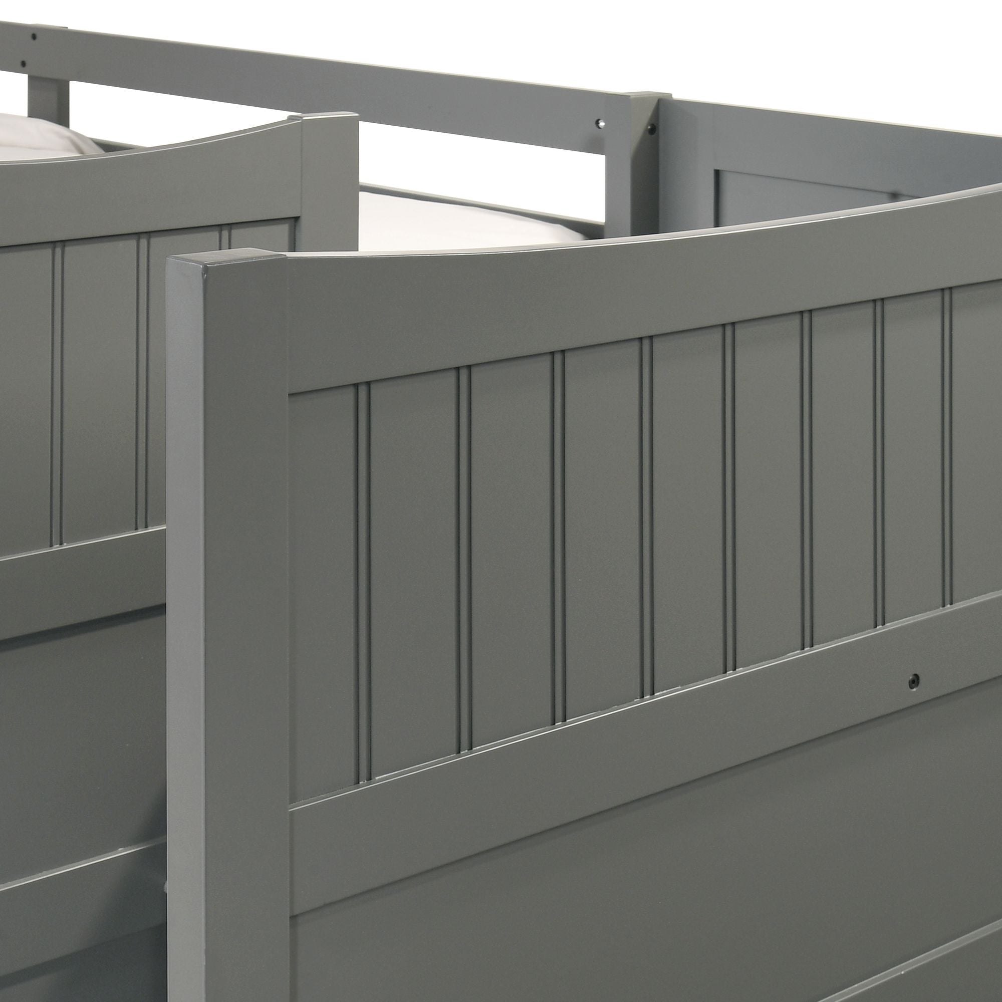 Sami Twin Over Full Step Bunk with Right HB in Grey