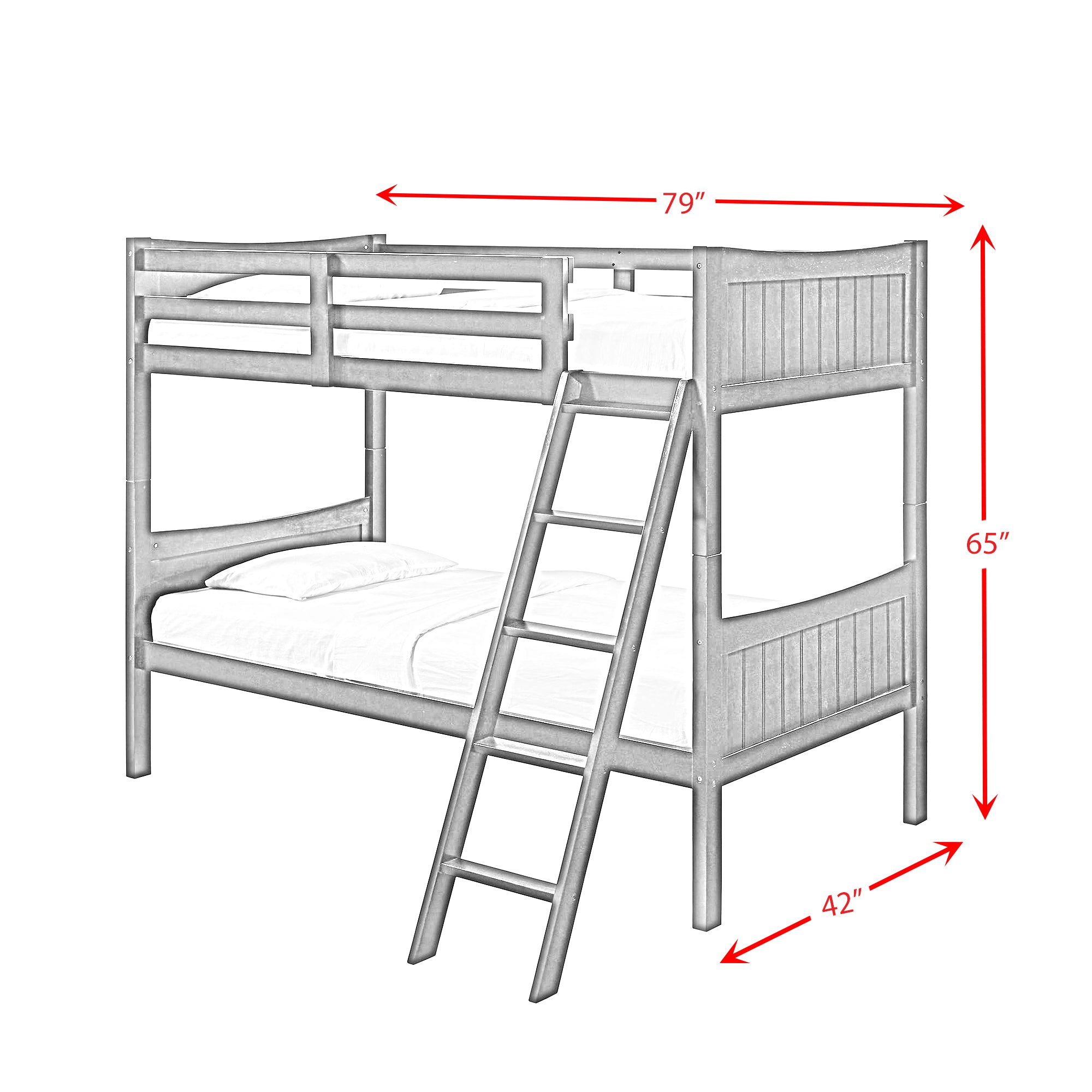 Sami Twin Over Twin Bunk White