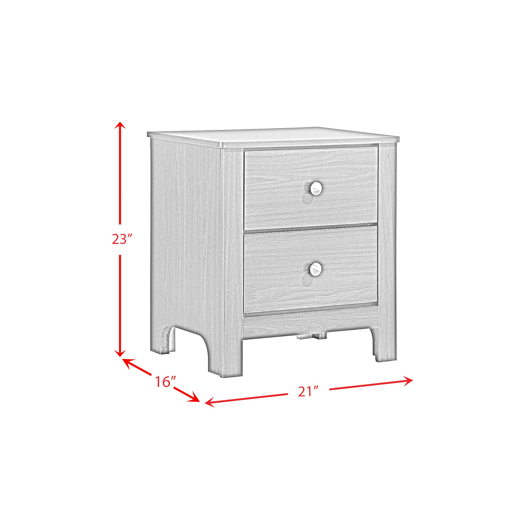 Sami Youth 2-Drawer Nightstand in Espresso