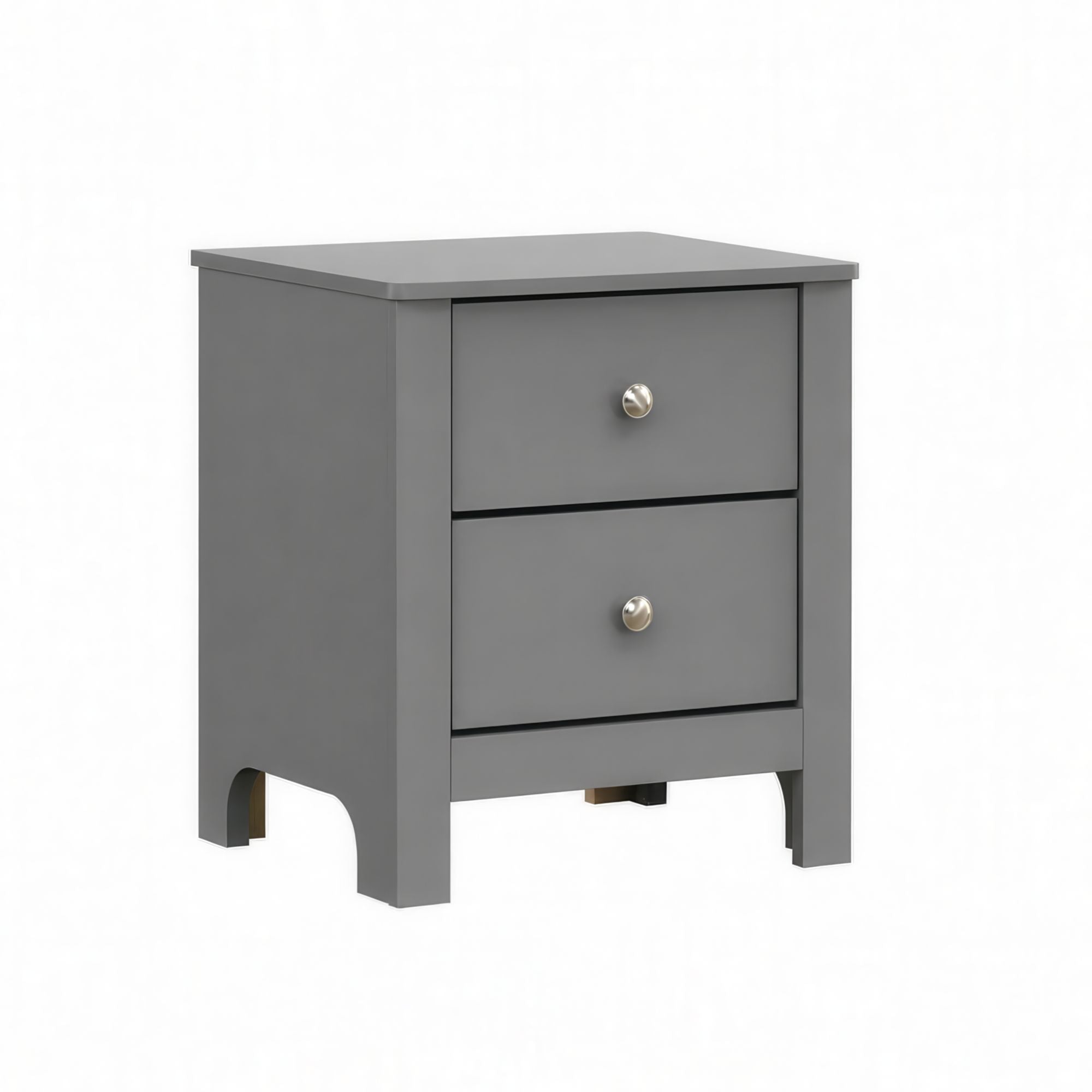 Sami Youth 2-Drawer Nightstand in Grey
