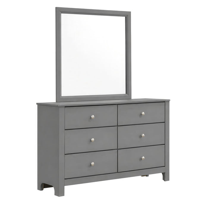 Sami Youth Dresser and Mirror Set in Grey