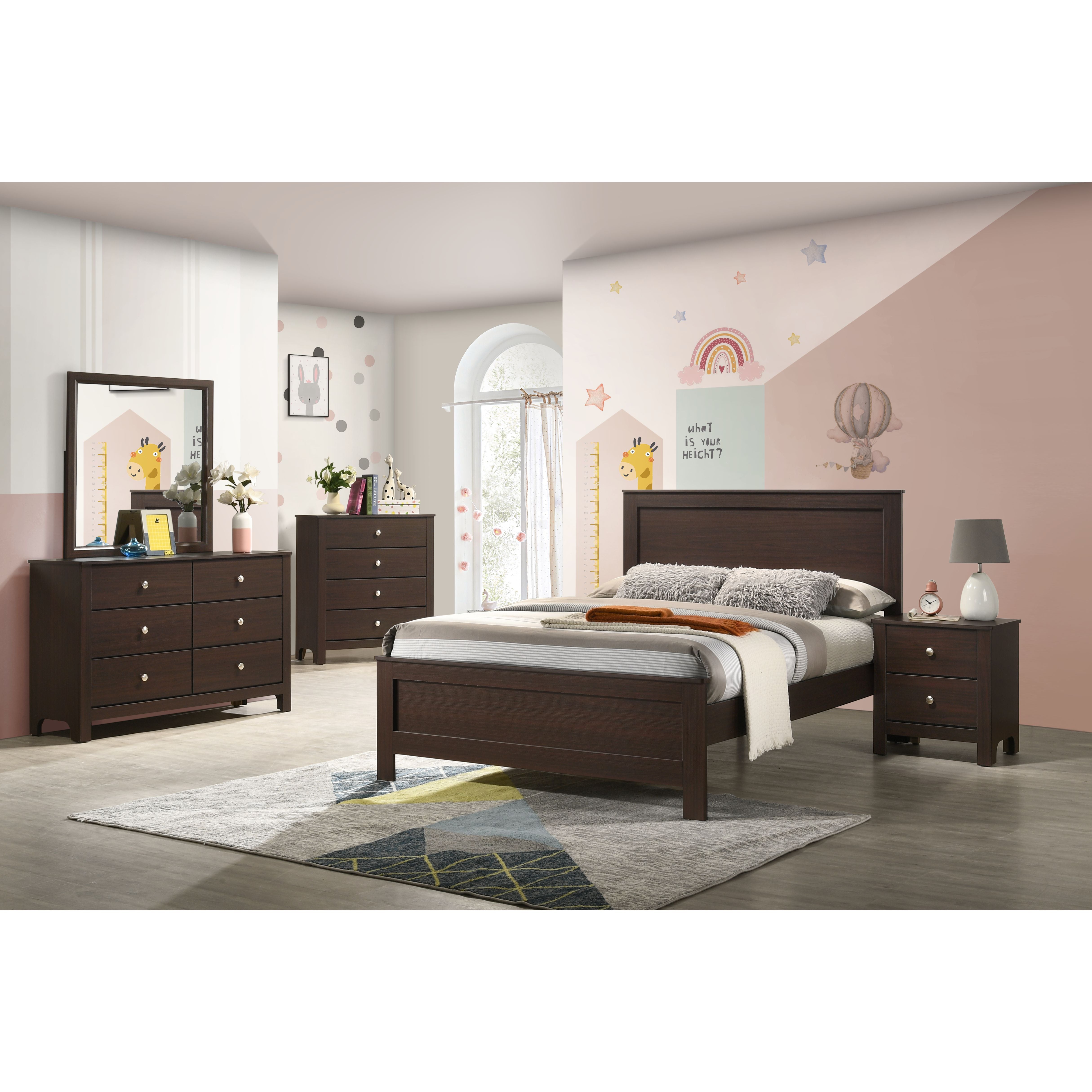 Sami Youth 6-Drawer Dresser in Espresso – SKU SM590DR | Elements