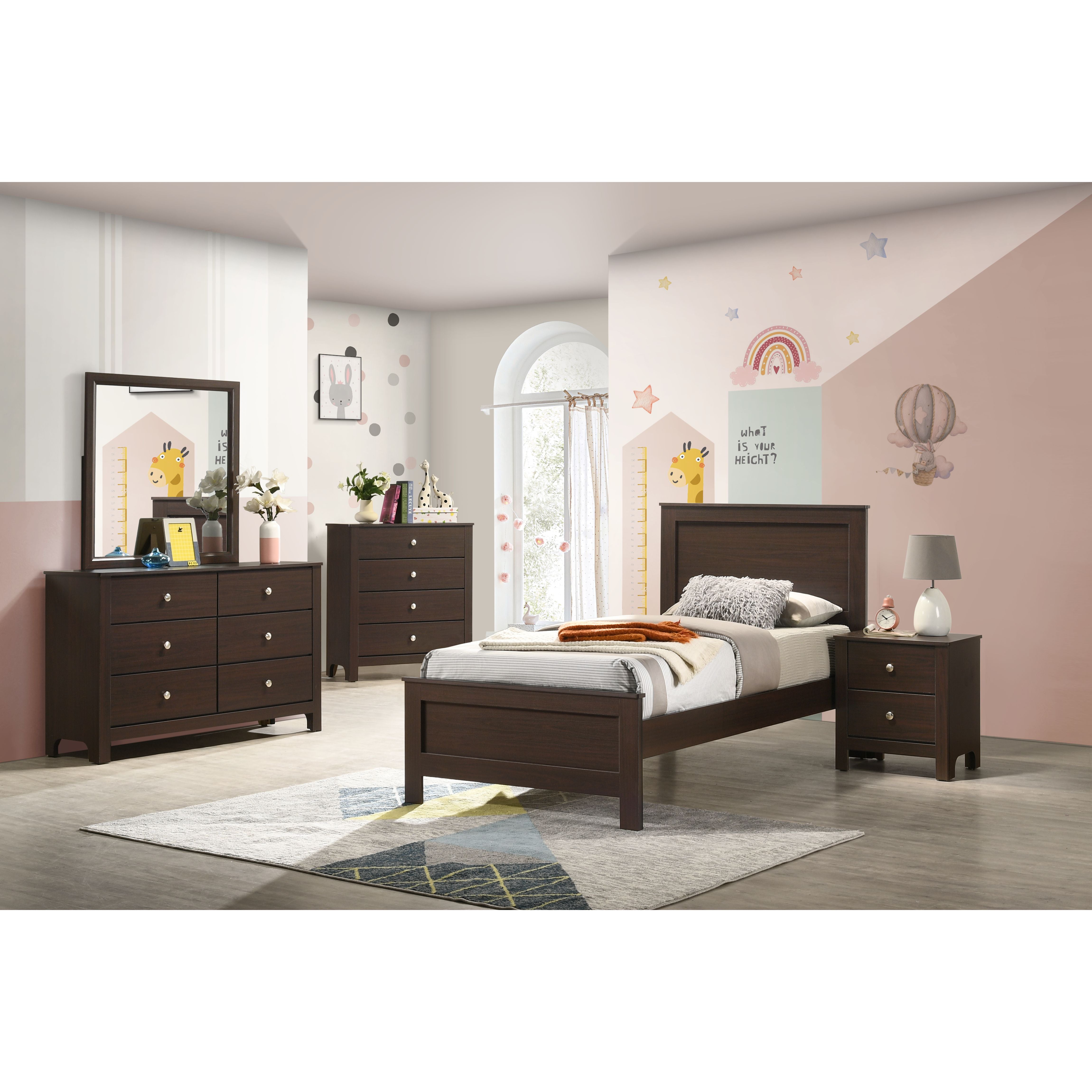 Sami Youth 2-Drawer Nightstand in Espresso