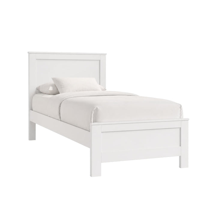 Sami Youth Twin Panel Bed in White