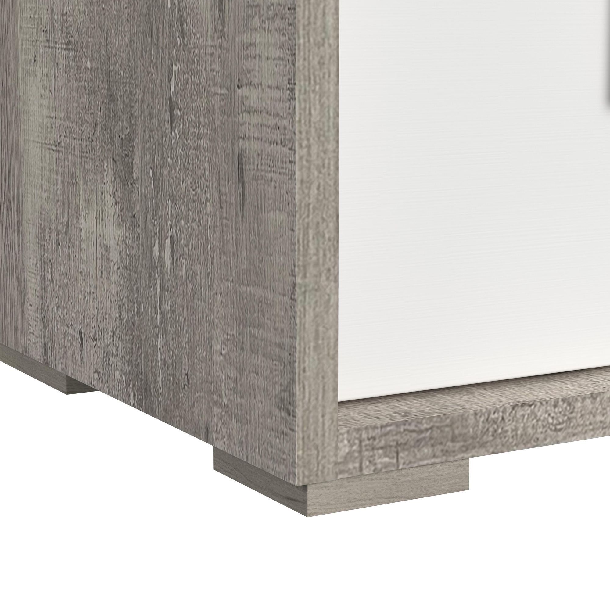 San Matteo Dresser and Mirror Set in Dual Tone