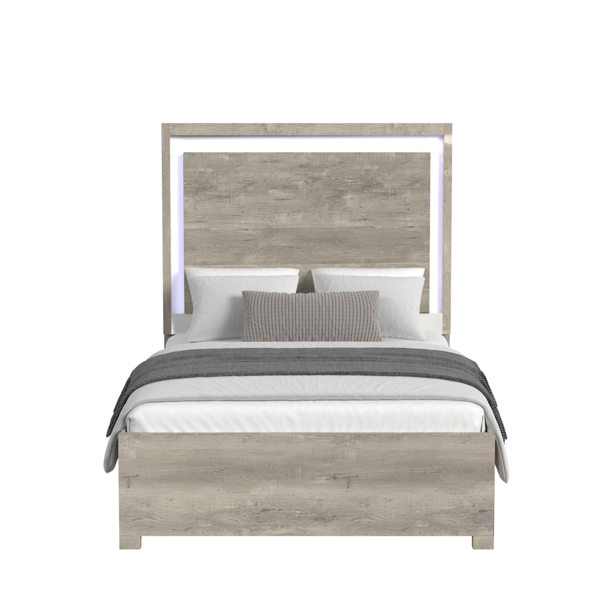 San Matteo Full Bed with LED in Dual Tone