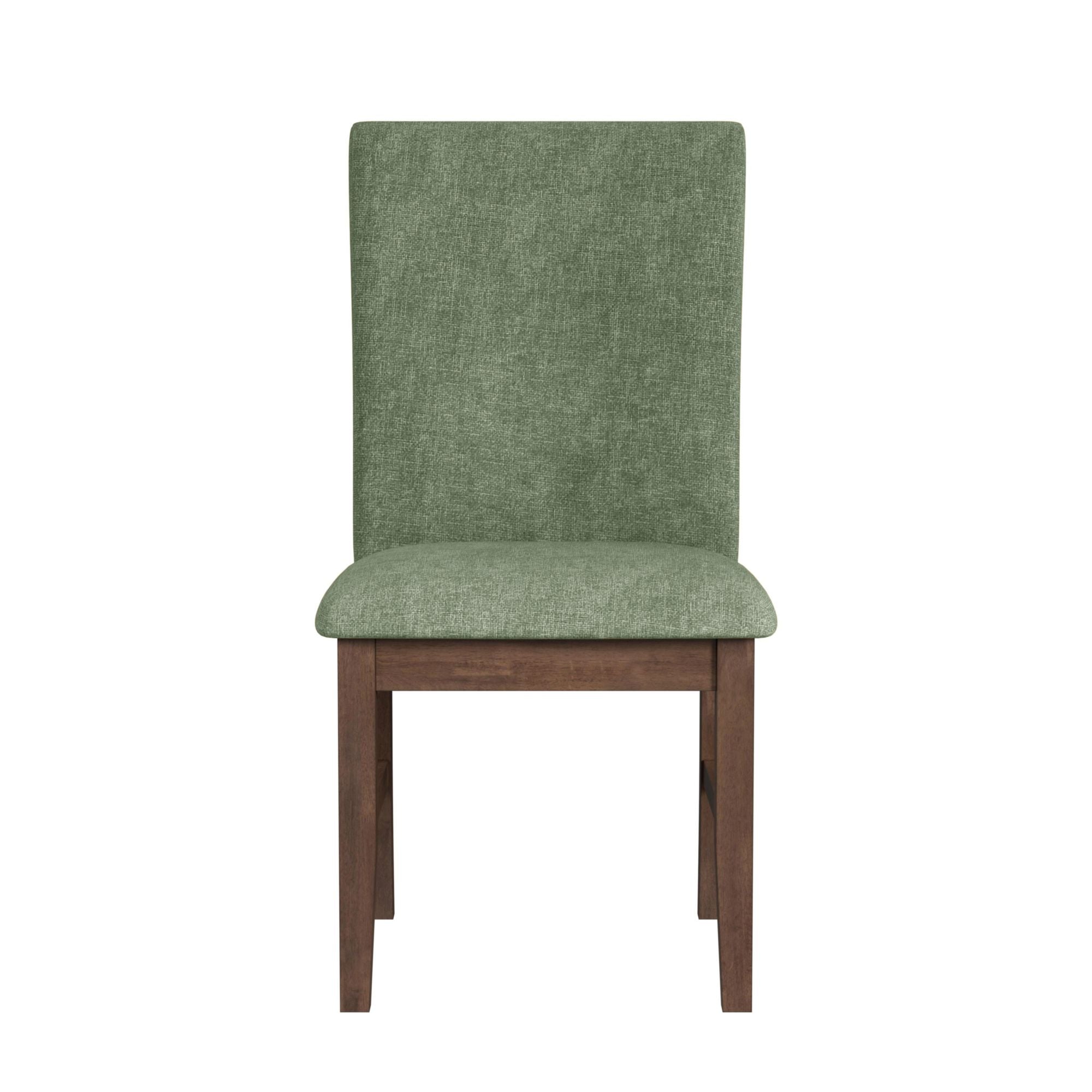 Santa Barbara Dining Side Chair with Avocado Fabric in Walnut (2 Per Carton)