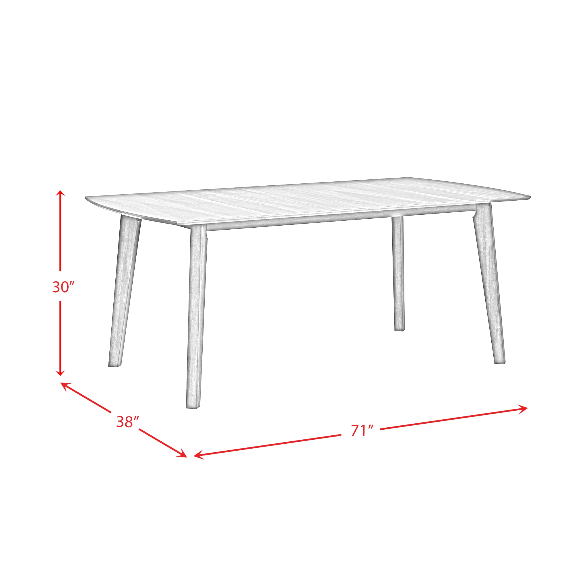 Santa Barbara Rectangular Dining Table in Walnut