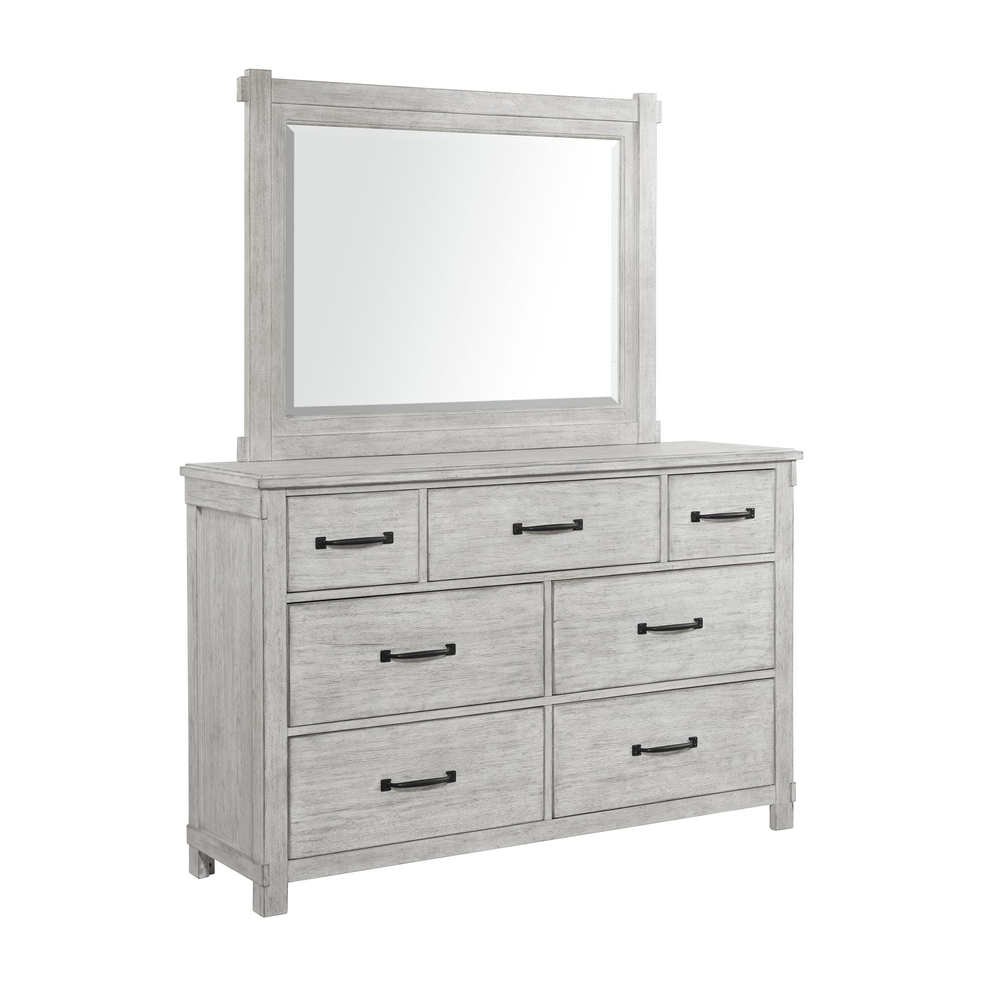 Scott Dresser & Mirror Set White Finish