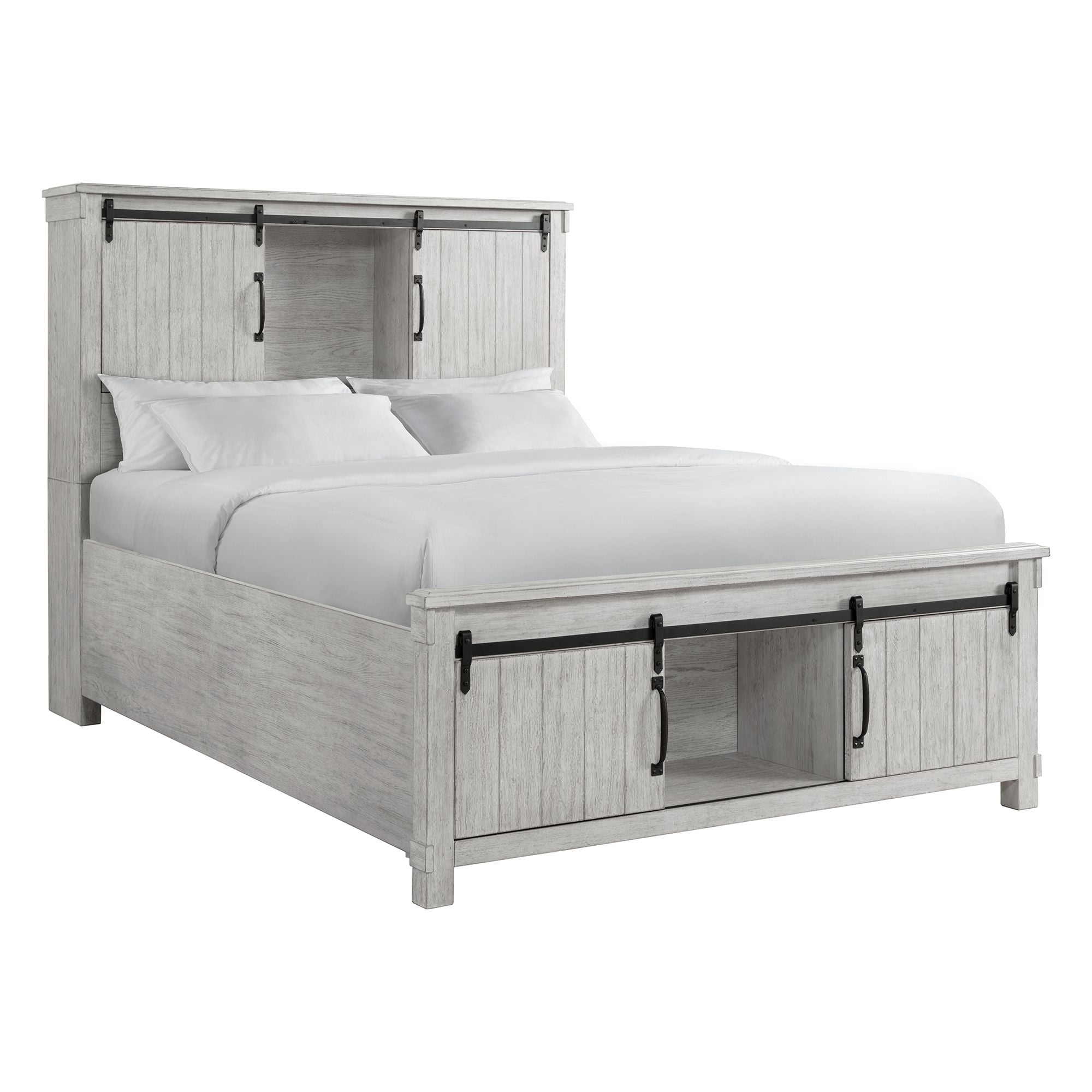 Scott Queen Storage Bed White Finish